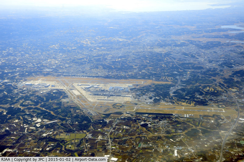 Narita International Airport (New Tokyo), Narita, Chiba Japan (RJAA) - Unusual clear day, for that altitude