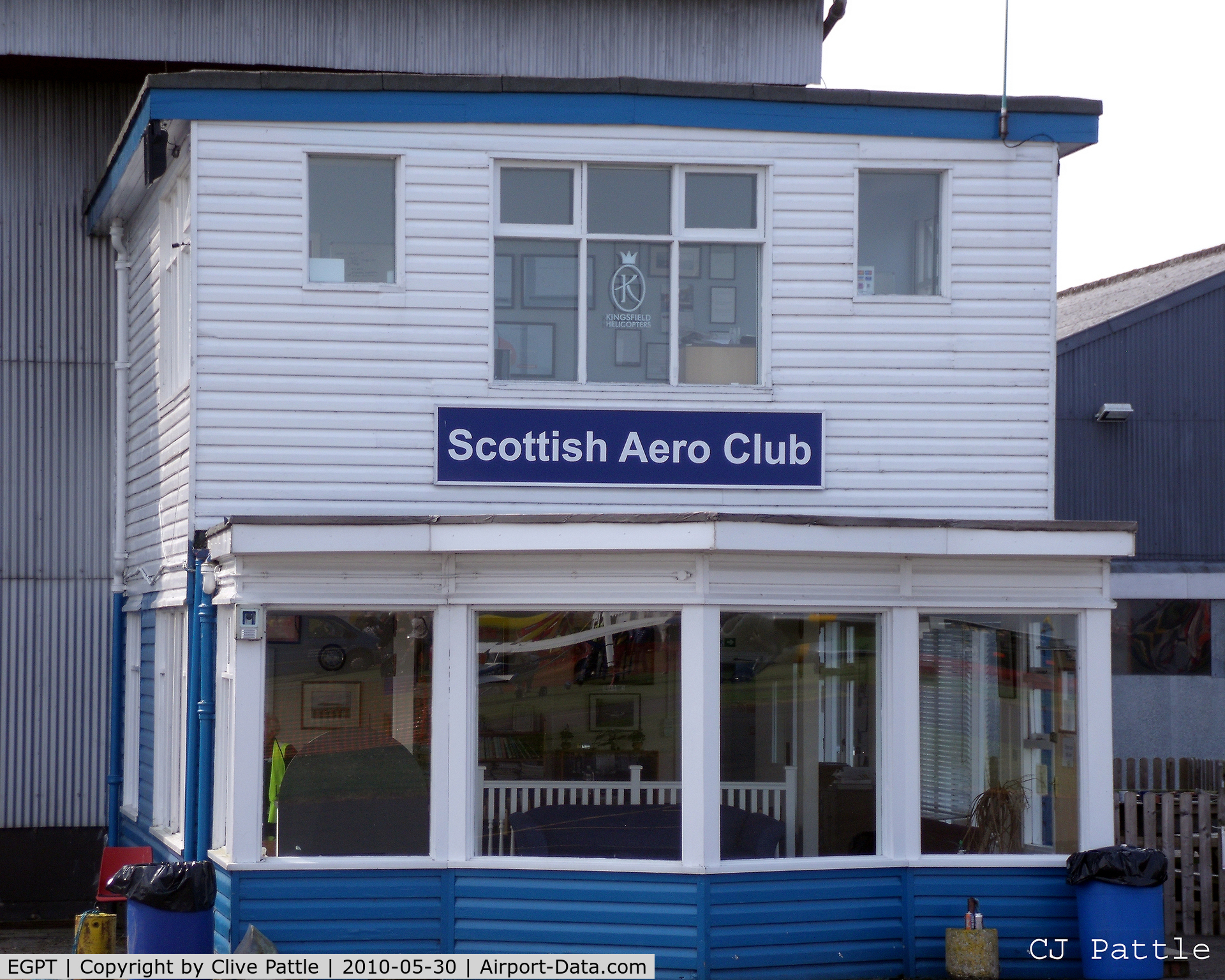 Perth Airport (Scotland), Perth, Scotland United Kingdom (EGPT) - The original control or watch tower at Perth,  now in use as the Clubhouse of the Scottish Aero Club.  Taken during the Heart of Scotland Airshow held at Perth (Scone) airfield EGPT