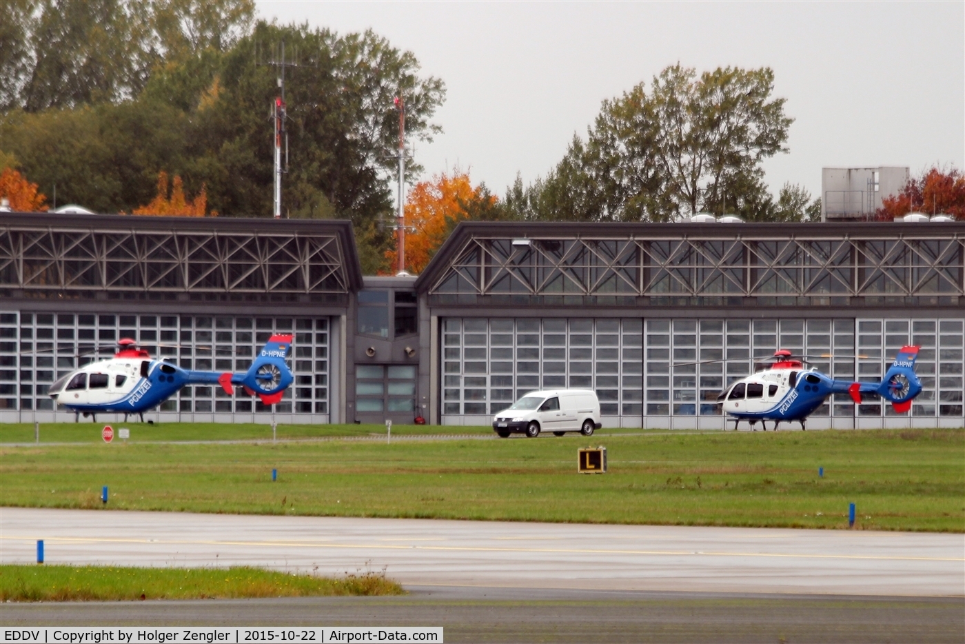 Hanover/Langenhagen International Airport, Hanover Germany (EDDV) - Police patrol helis at HAJ base...