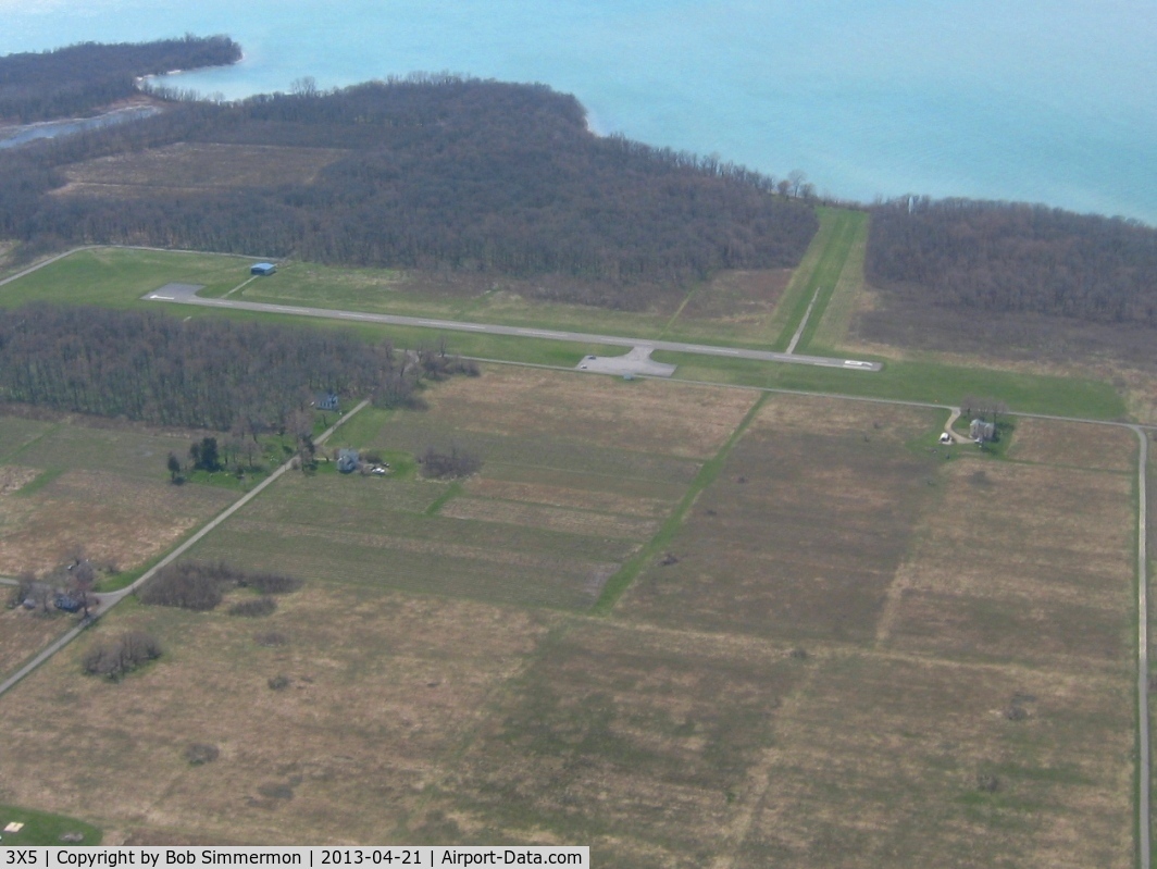 North Bass Island Airport (3X5) - Looking west from 2000 ft.