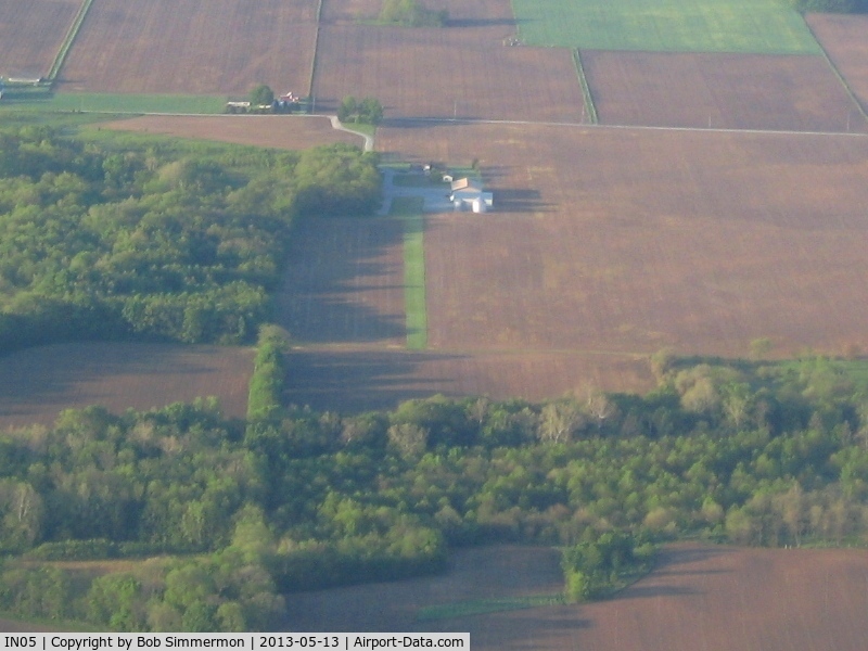 Stevens Farms Airport (IN05) - Looking south