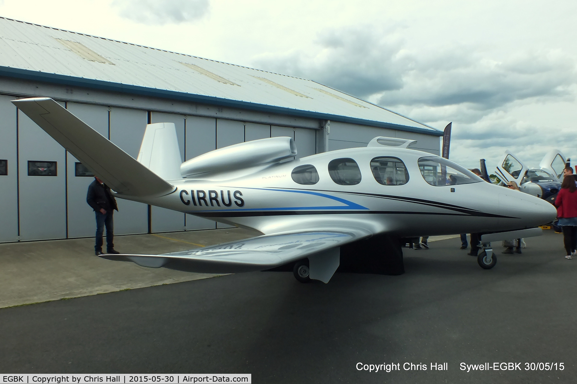 Sywell Aerodrome Airport, Northampton, England United Kingdom (EGBK) -  Cirrus Vision SF50 mock up displayed at AeroExpo 2015
