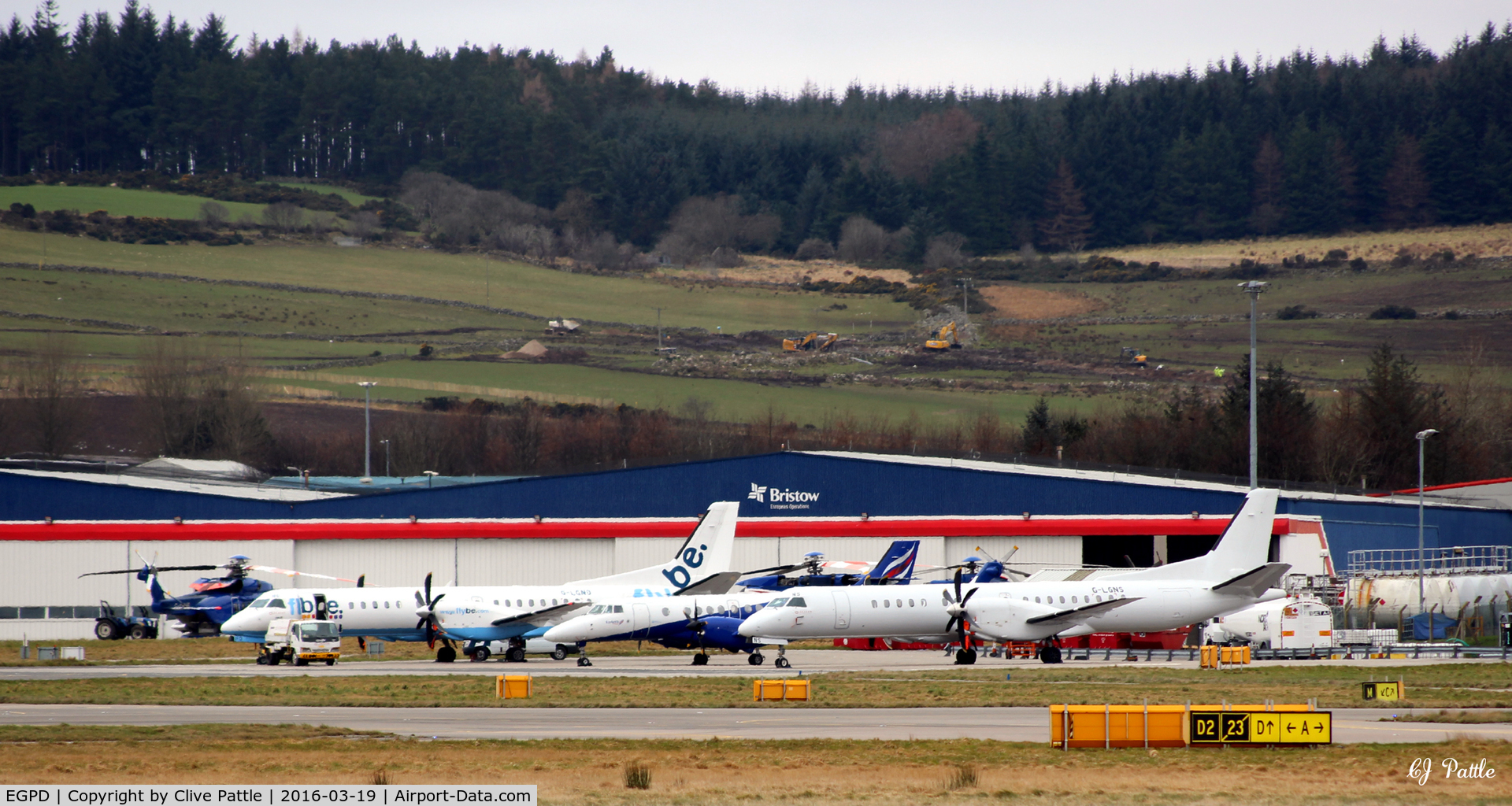 Aberdeen Airport, Aberdeen, Scotland United Kingdom (EGPD) - Eastern Airways aircraft parked up at Aberdeen EGPD