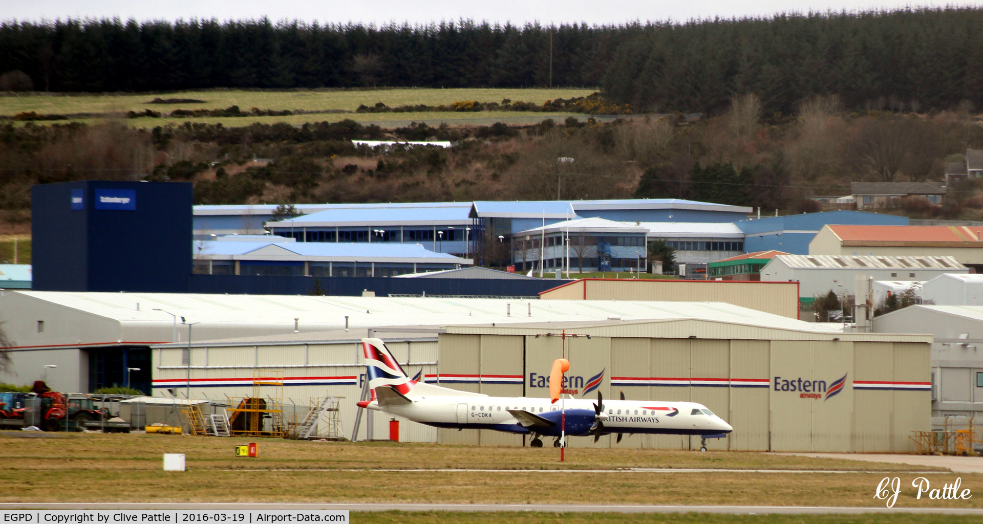 Aberdeen Airport, Aberdeen, Scotland United Kingdom (EGPD) - Eastern Airways maintenance hangar at Aberdeen EGPD