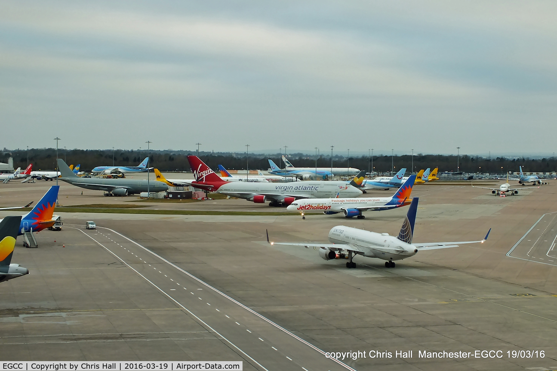 Manchester Airport, Manchester, England United Kingdom (EGCC) - Terminal 2 remote stands