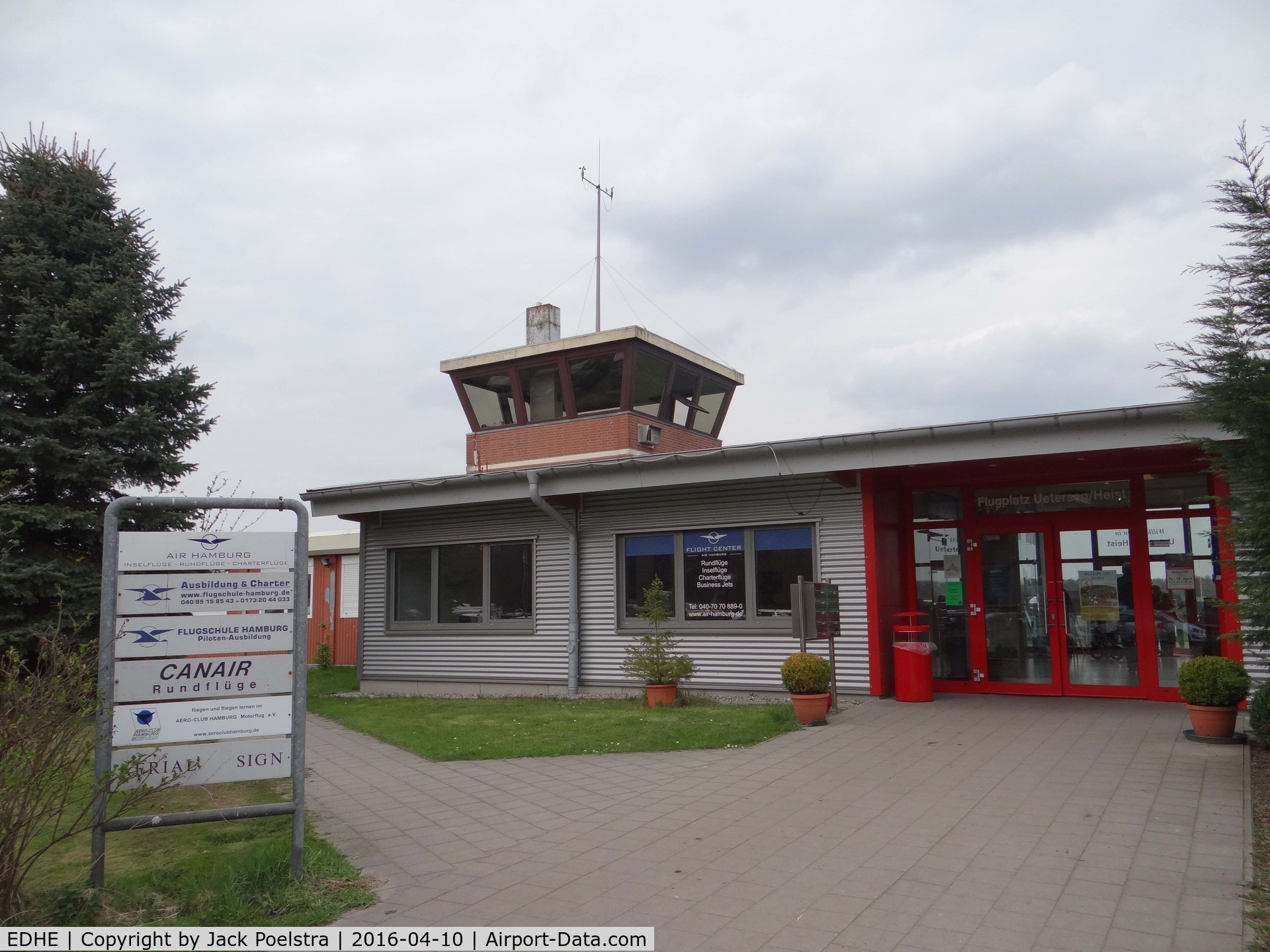 Uetersen Airport, Heist Germany (EDHE) - Terminal and tower of Uetersen-Heist Airport  Germany