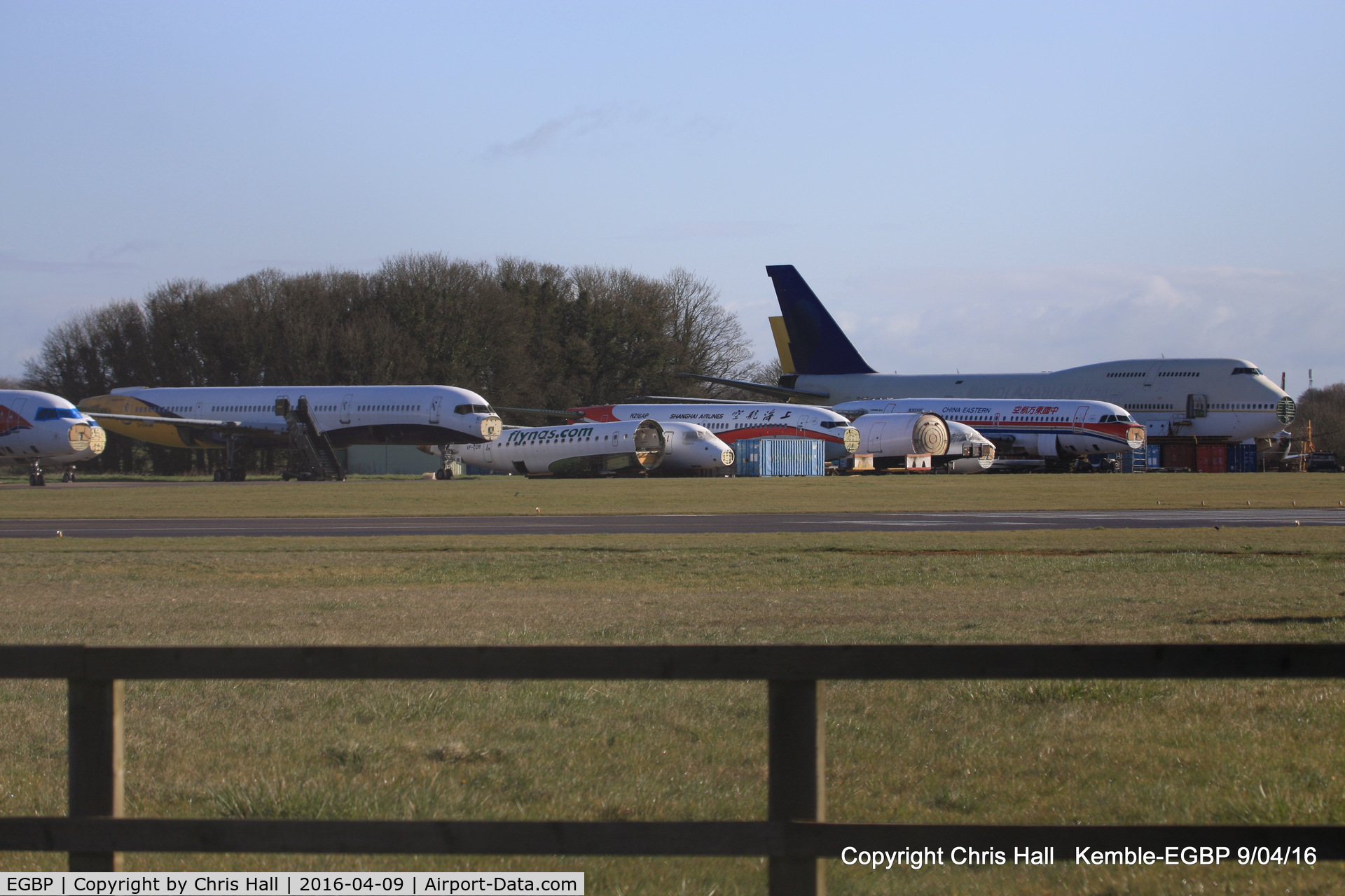Kemble Airport, Kemble, England United Kingdom (EGBP) - The scrapping area on the Belfast Apron at Kemble