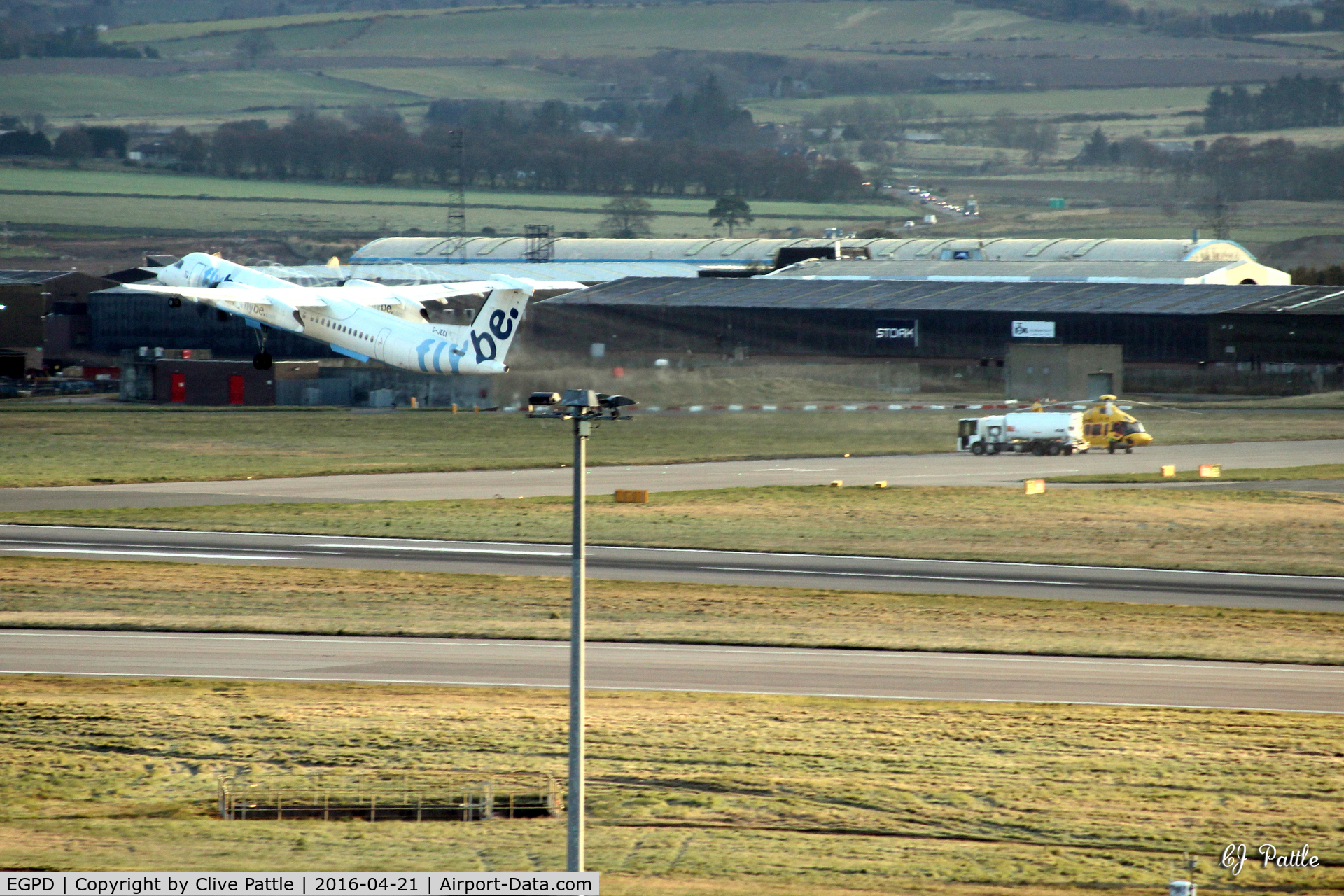 Aberdeen Airport, Aberdeen, Scotland United Kingdom (EGPD) - Aberdeen EGPD view looking east from Terminal