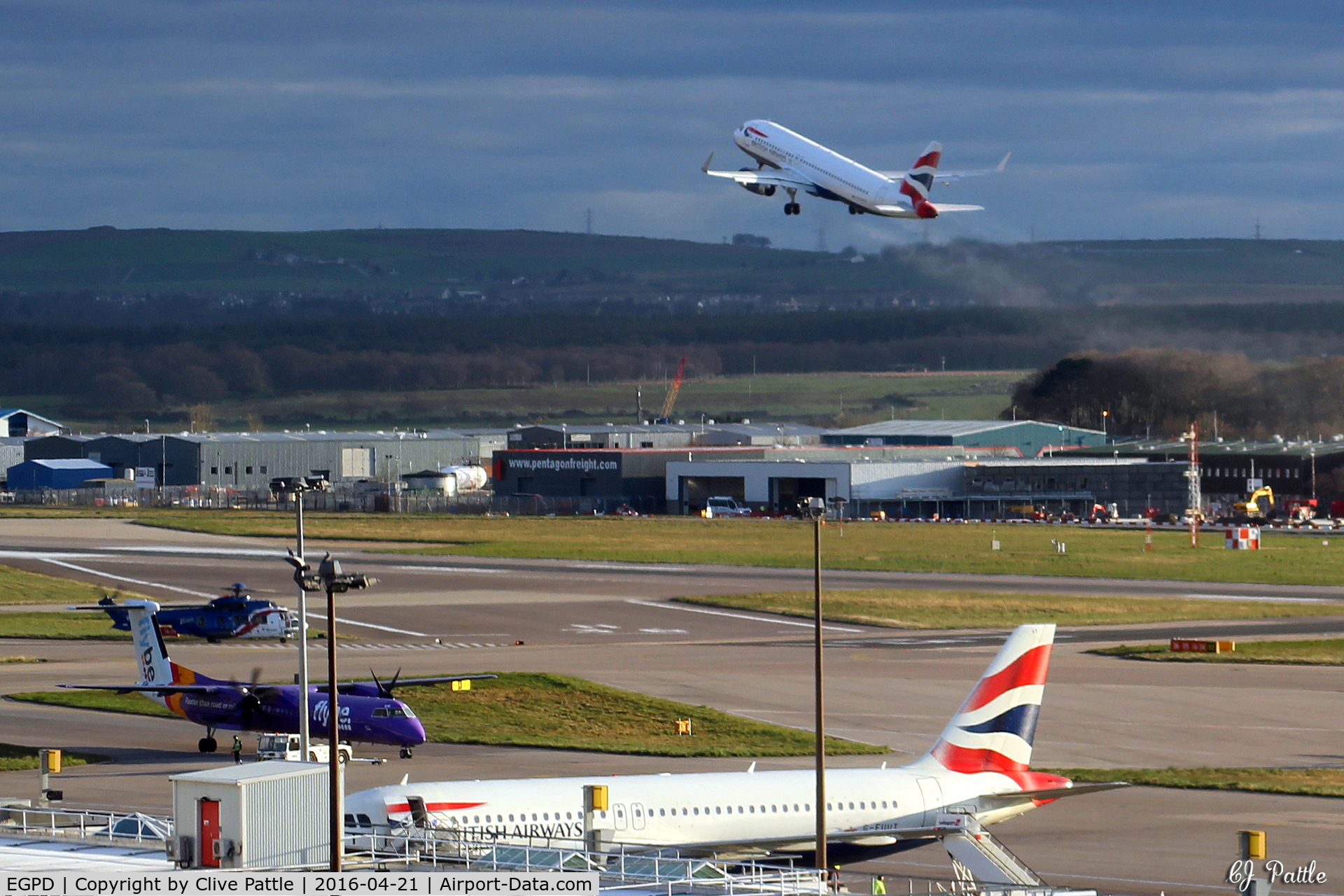 Aberdeen Airport, Aberdeen, Scotland United Kingdom (EGPD) - Aberdeen EGPD looking northwards