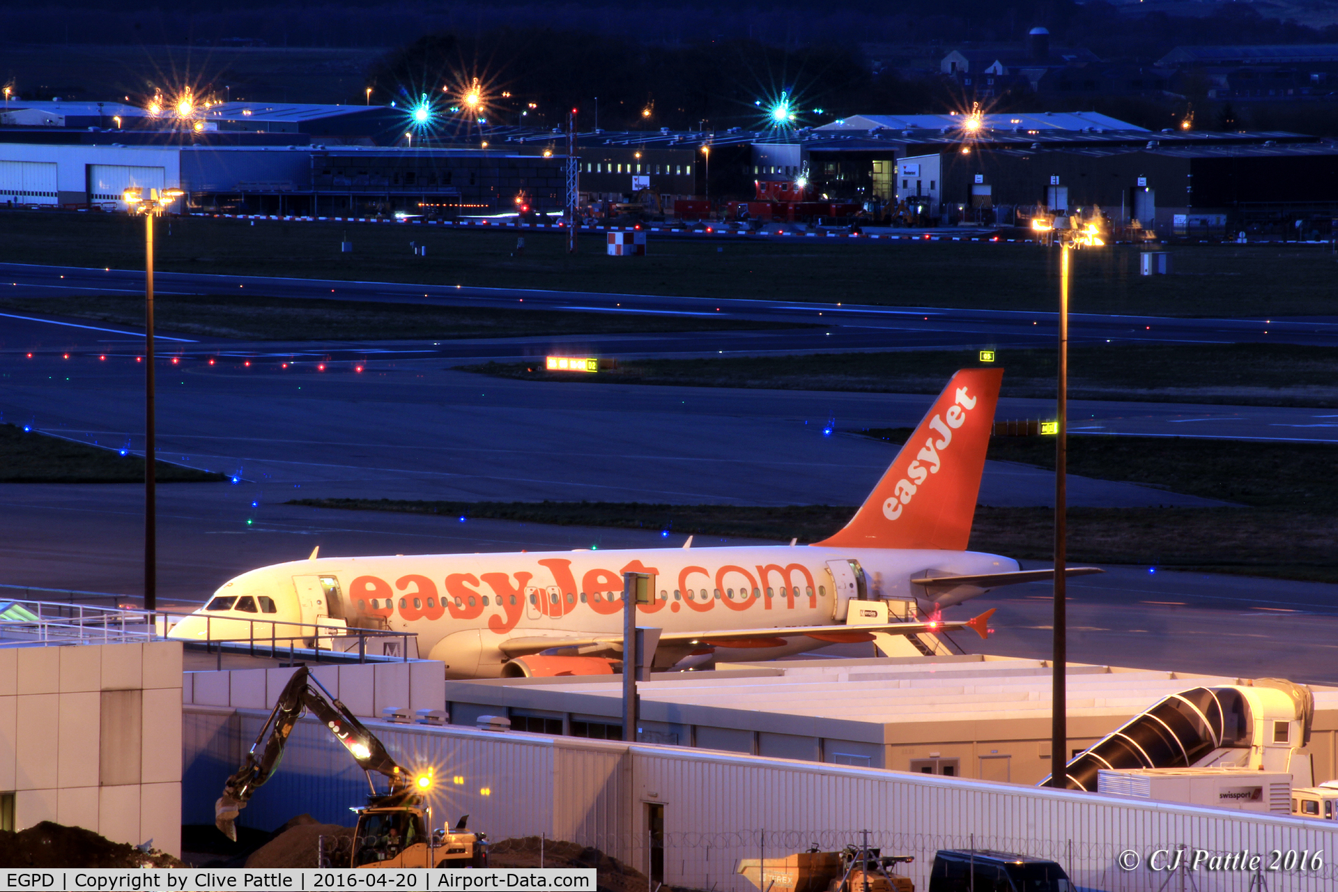 Aberdeen Airport, Aberdeen, Scotland United Kingdom (EGPD) - Nightime terminal activity at Aberdeen EGPD