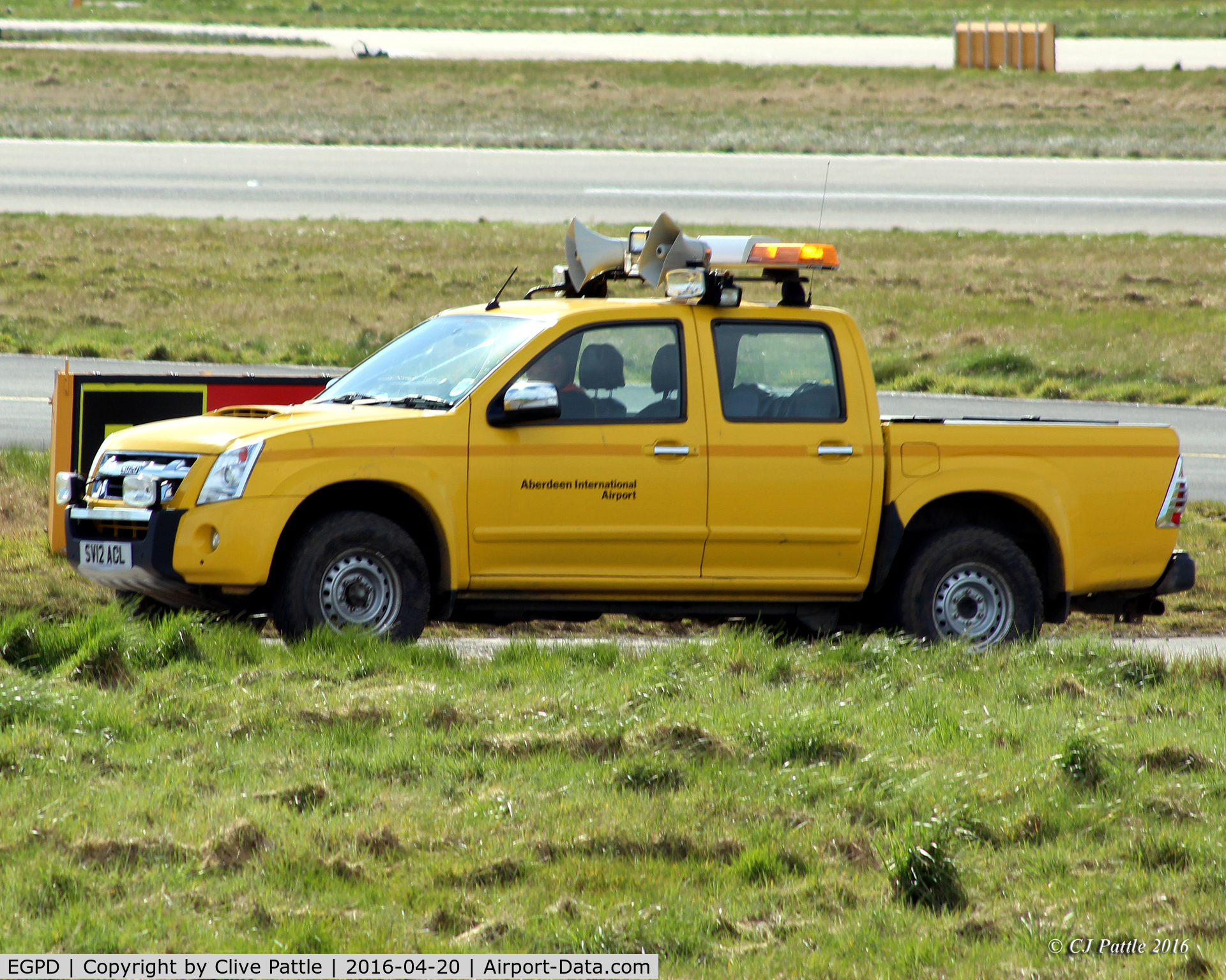Aberdeen Airport, Aberdeen, Scotland United Kingdom (EGPD) - Airfield Ops vehicle at Aberdeen EGPD