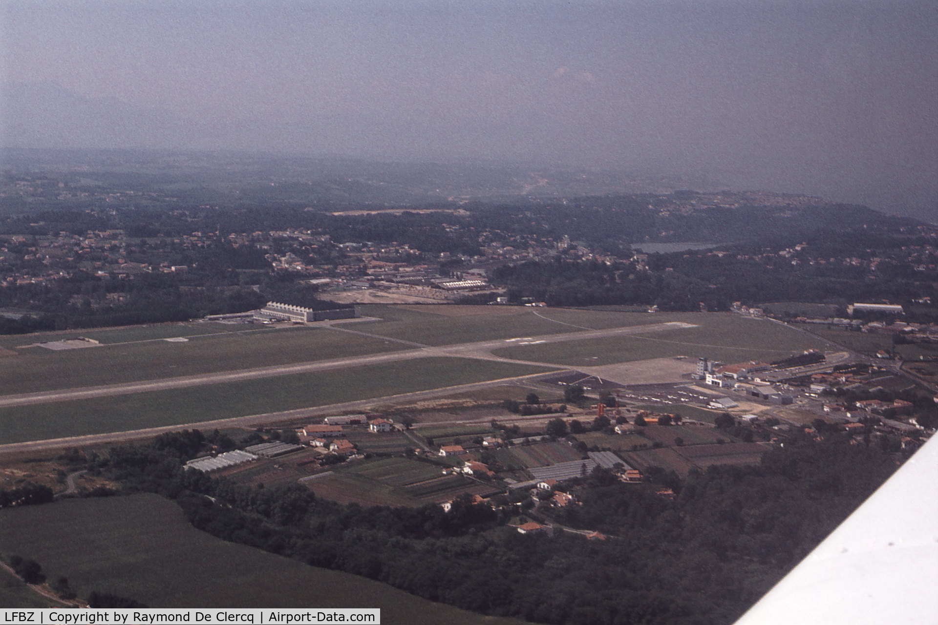 Biarritz-Bayonne Airport, Anglet Airport France (LFBZ) - Coming from the north with OO-TVO in July 1976.