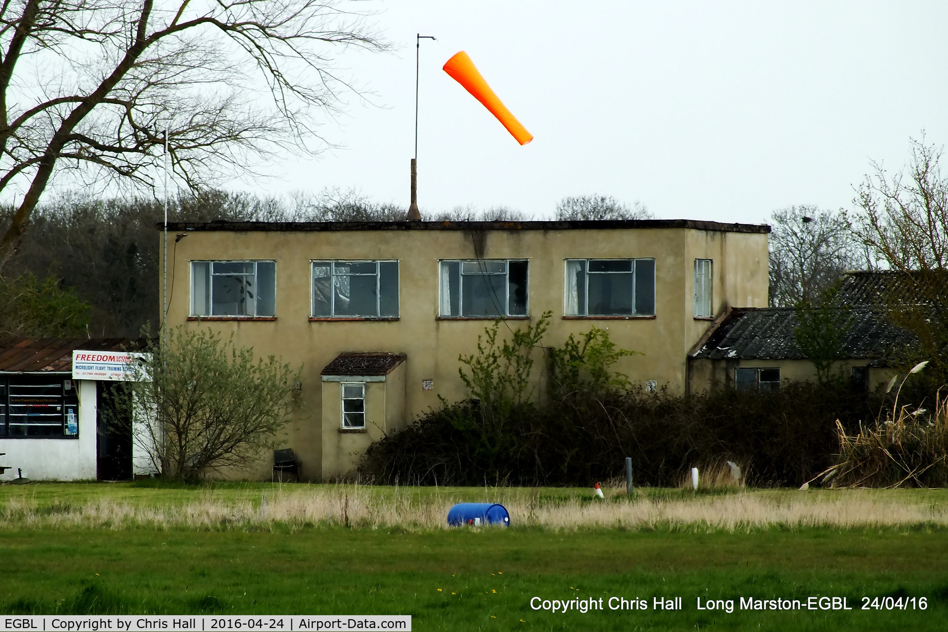 EGBL Airport - former WWII tower at Long Marston now used by one of the flying clubs