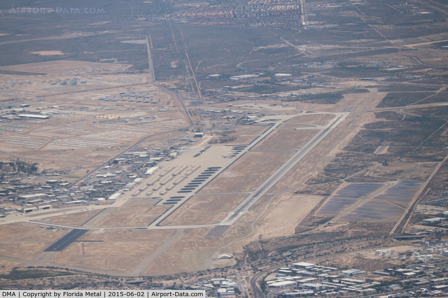 Davis Monthan Afb Airport (DMA) - departing Tucson over Davis Monthan