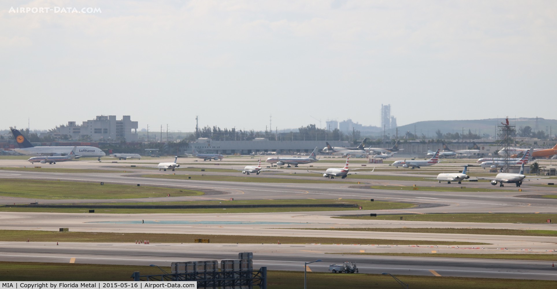 Miami International Airport (MIA) - Runway 9 closed, 8L and 8R being used for the landings while 12 being used for departures