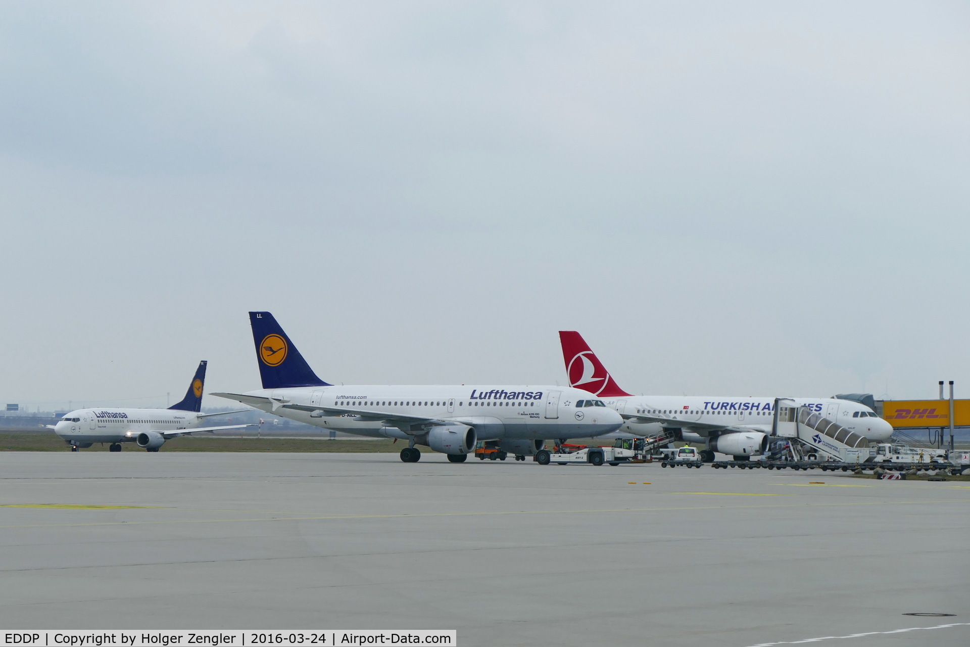 Leipzig/Halle Airport, Leipzig/Halle Germany (EDDP) - Crowded apron 1 in March - how exciting is that!