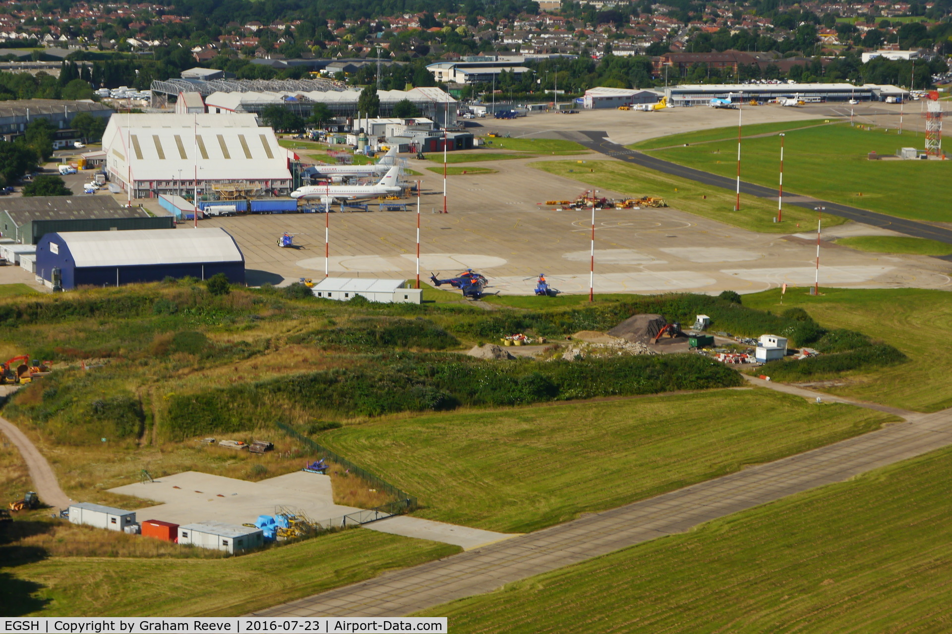 Norwich International Airport, Norwich, England United Kingdom (EGSH) - Aerial photo of Norwich Airport.