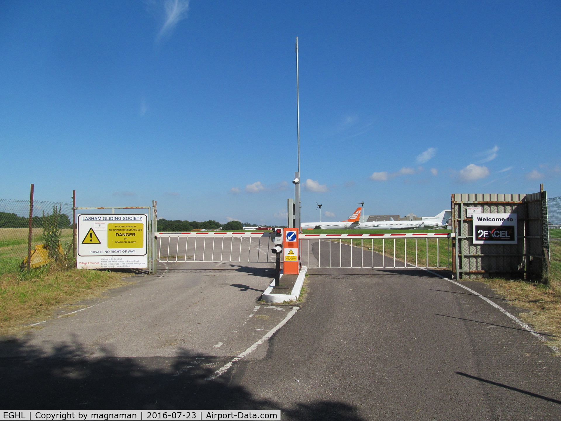 Lasham Airfield Airport, Basingstoke, England United Kingdom (EGHL) - west gate