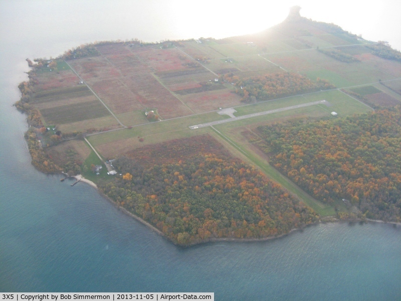 North Bass Island Airport (3X5) - Looking east on a nice fall day.