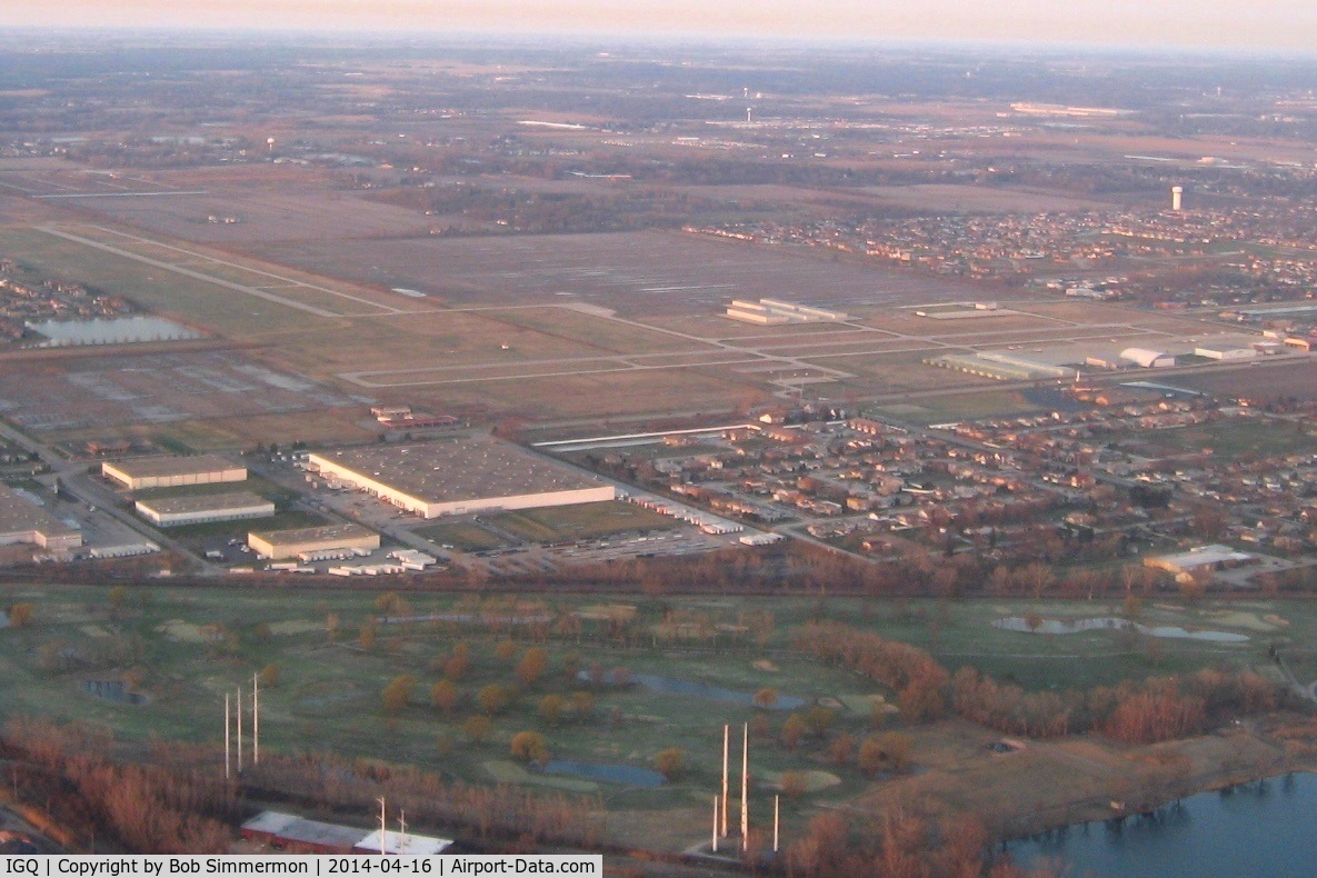 Lansing Municipal Airport (IGQ) - Looking SW from 2500 ft.