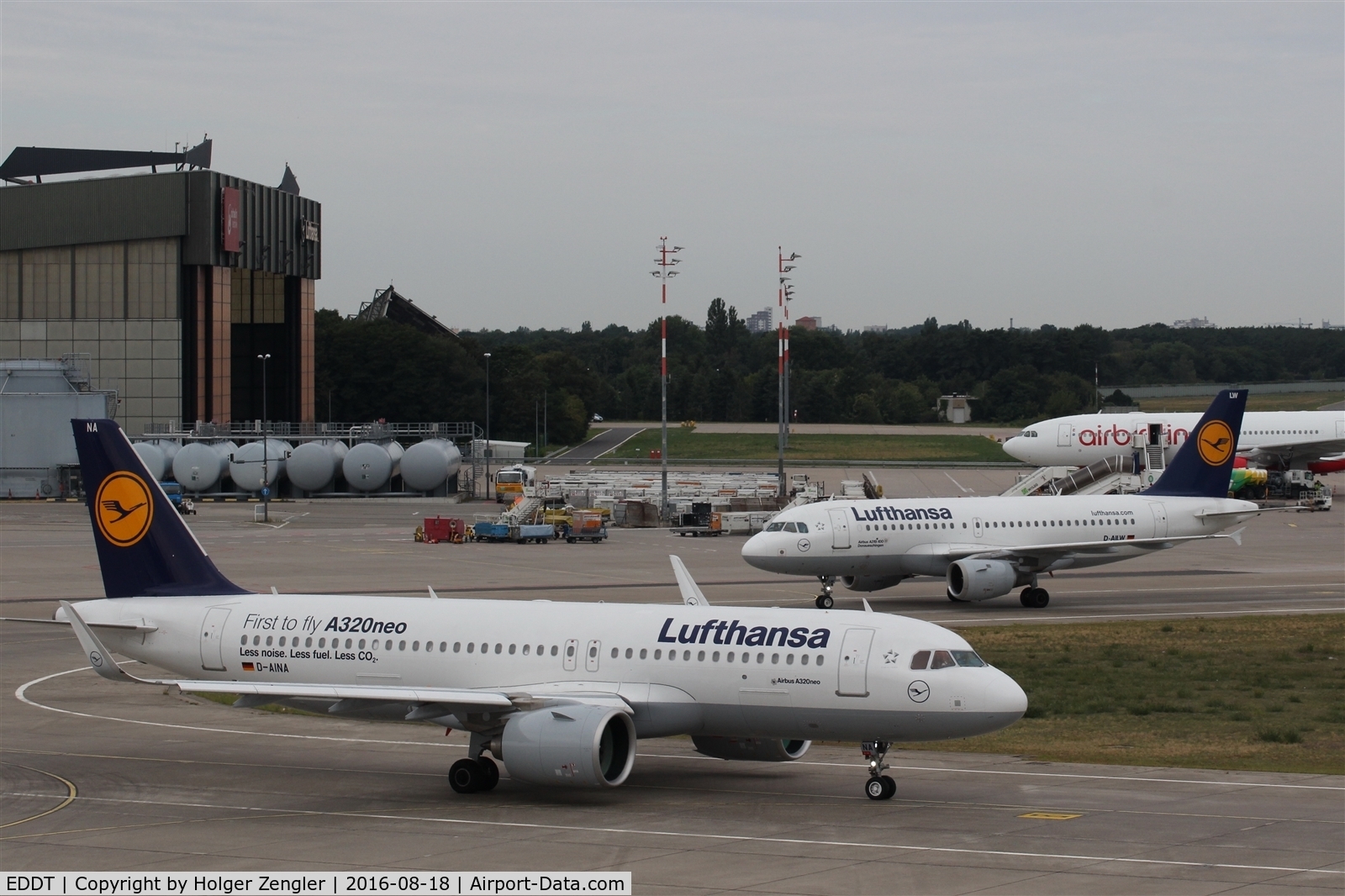 Tegel International Airport (closing in 2011), Berlin Germany (EDDT) - Crowded apron and no sun at all......