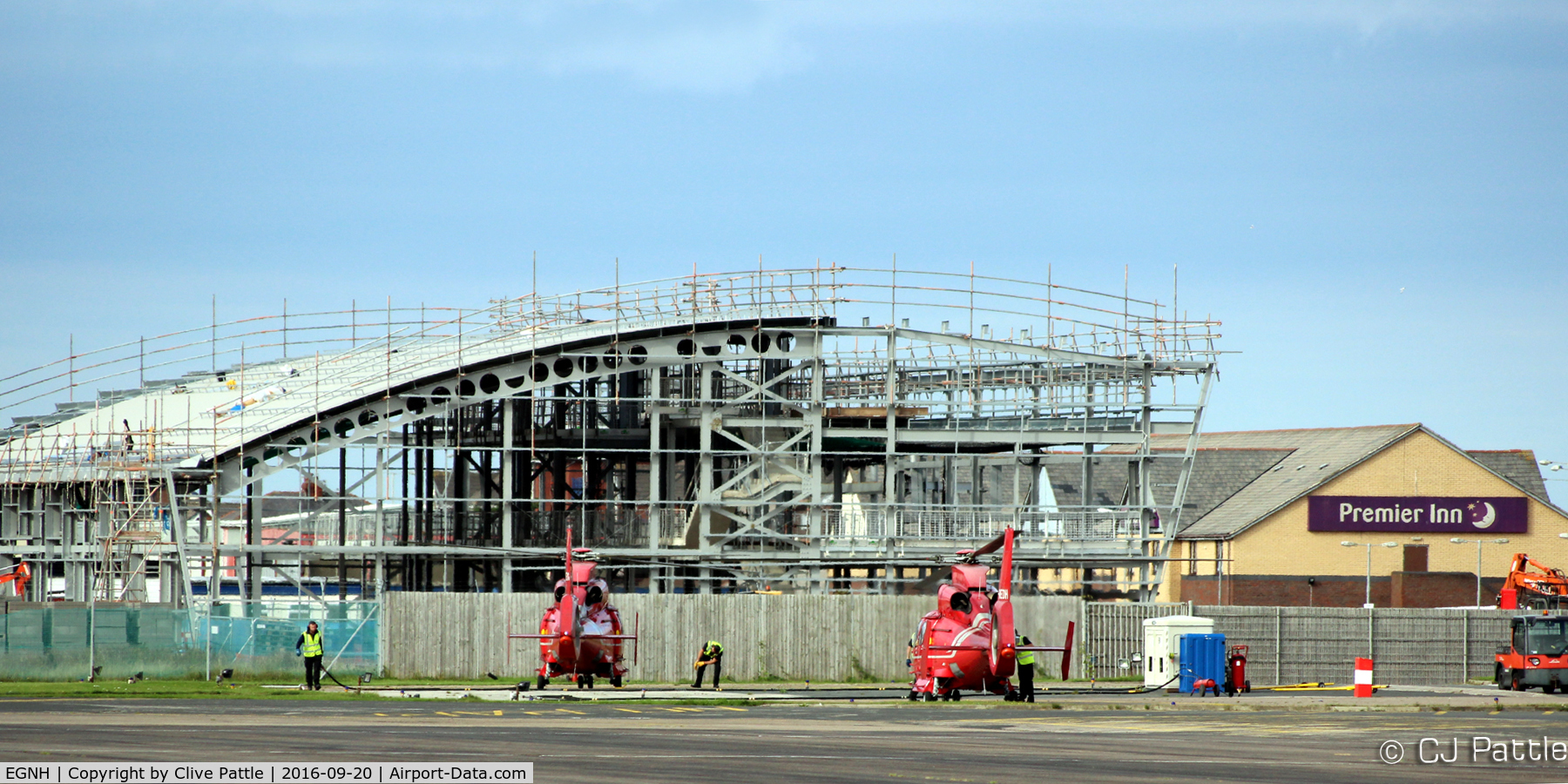 Blackpool International Airport, Blackpool, England United Kingdom (EGNH) - The old Terminal has been demolished at Blackpool EGNH. In its place a new Enterprize Zone and Learning facility is being constructed.