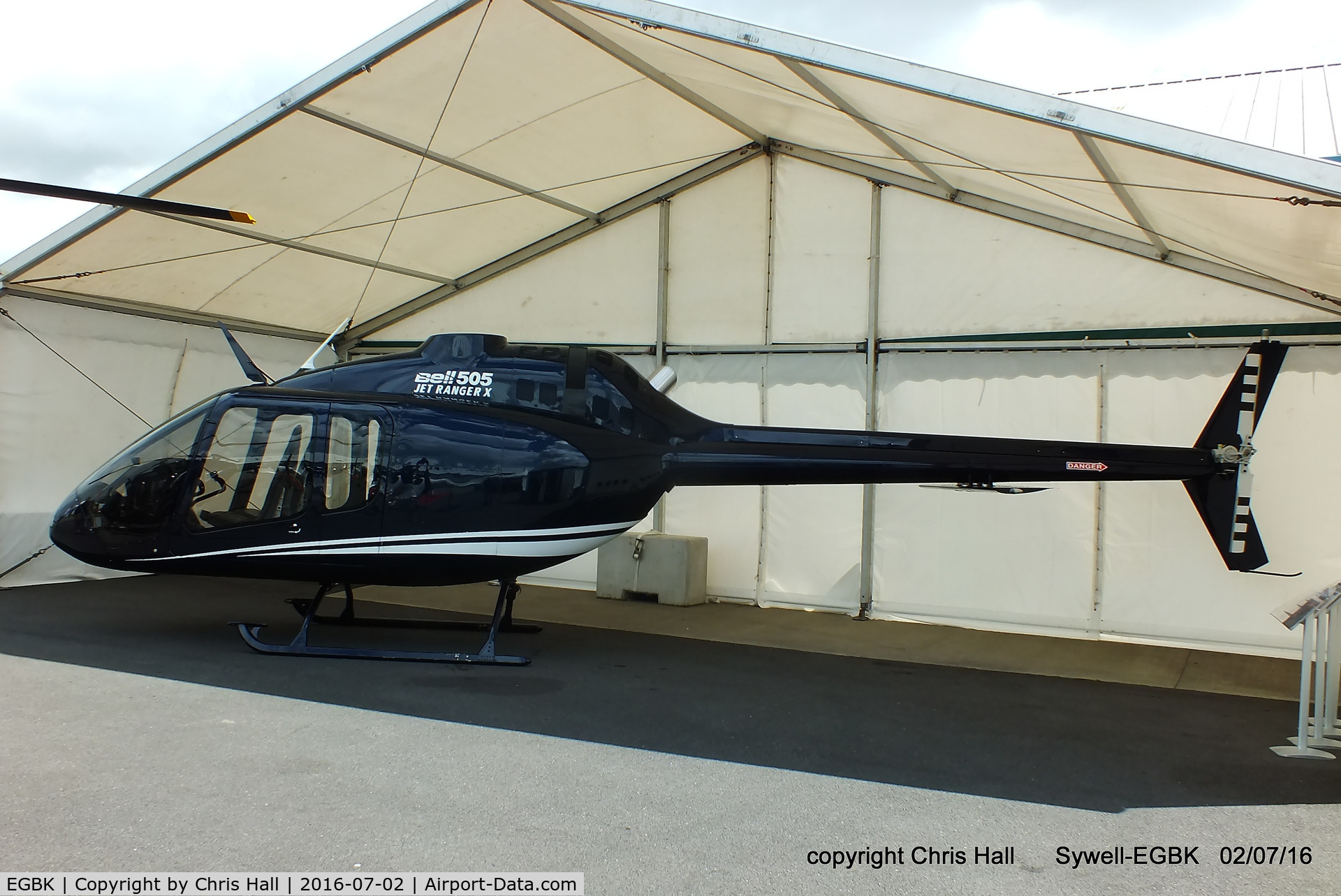 Sywell Aerodrome Airport, Northampton, England United Kingdom (EGBK) - Bell 505 Jet Ranger X mock up at Aeroexpo 2016