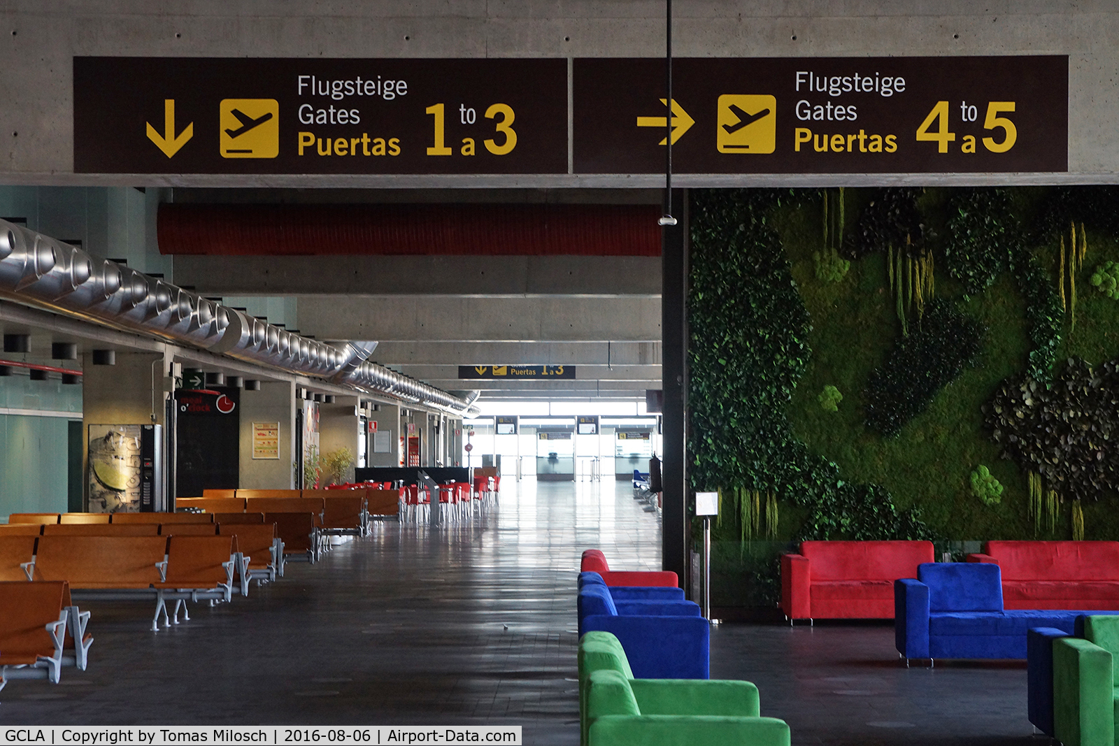 La Palma Airport, La Palma Spain (GCLA) - In times without any charter flight it can be very, very empty ...