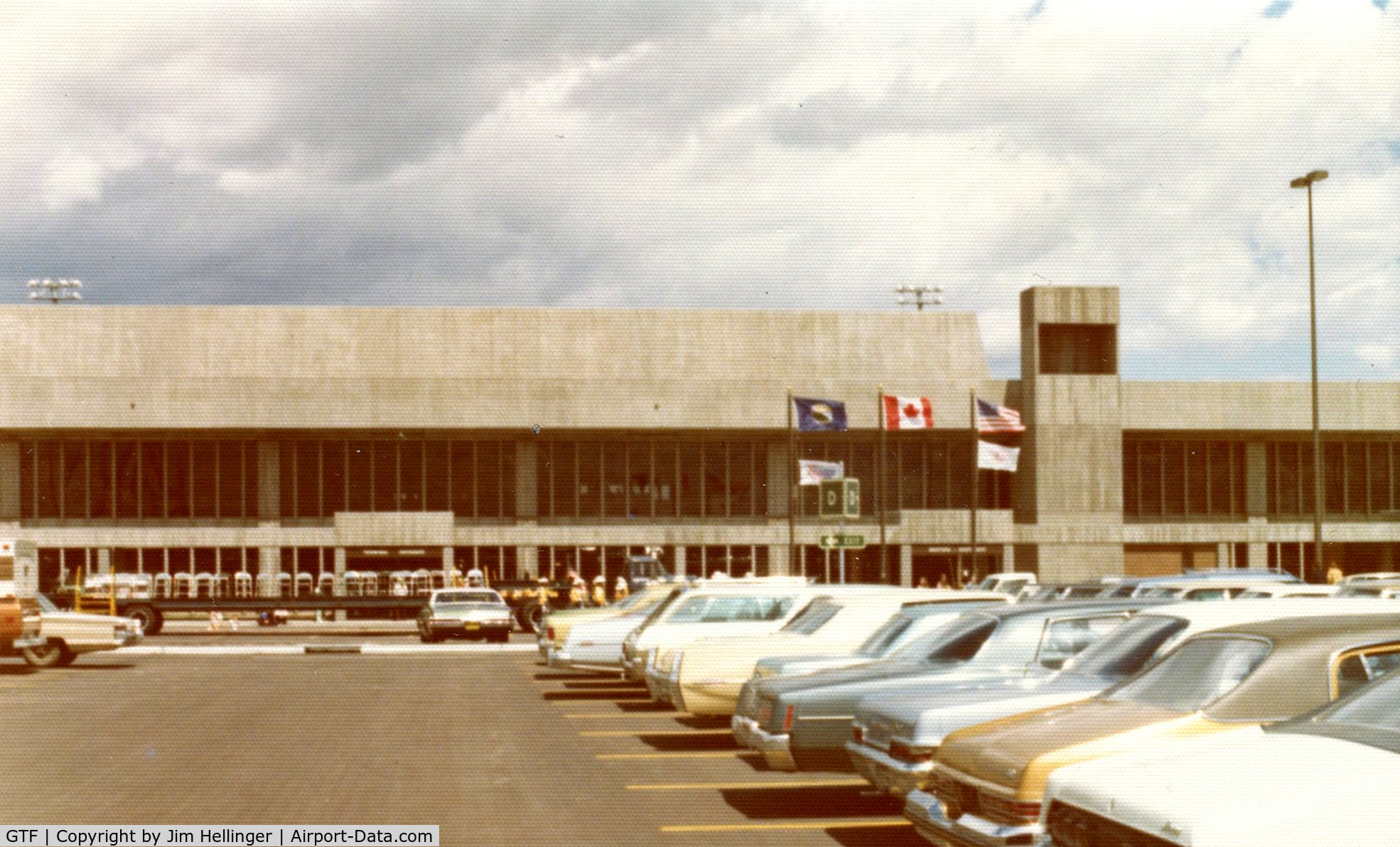 Great Falls International Airport (GTF) - Current terminal during a 1975 dedication ceremony.