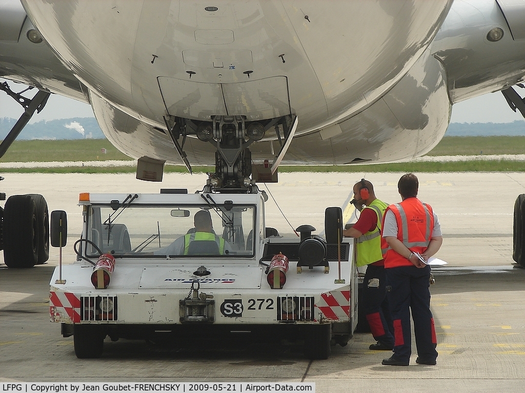Paris Charles de Gaulle Airport (Roissy Airport), Paris France (LFPG) - A330 Air France pushback to Le Caire