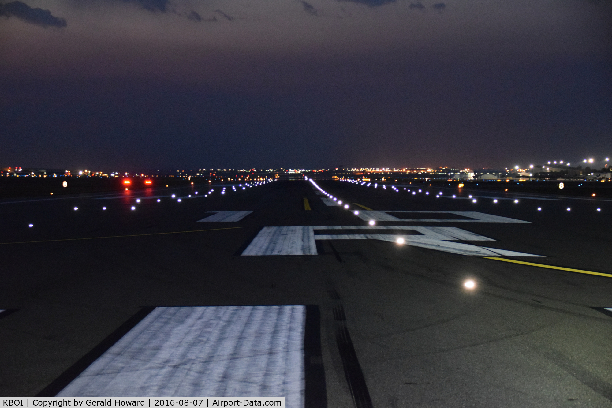Boise Air Terminal/gowen Fld Airport (BOI) - Pre dawn runway check on RWY 10R.