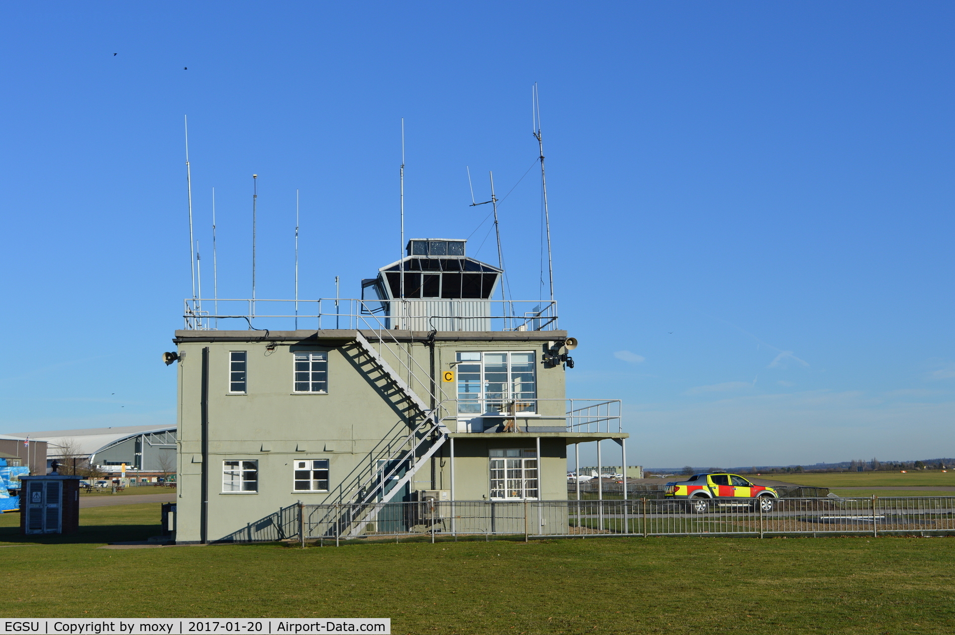 Duxford Airport, Cambridge, England United Kingdom (EGSU) - Watch Office/Control Tower at Duxford.