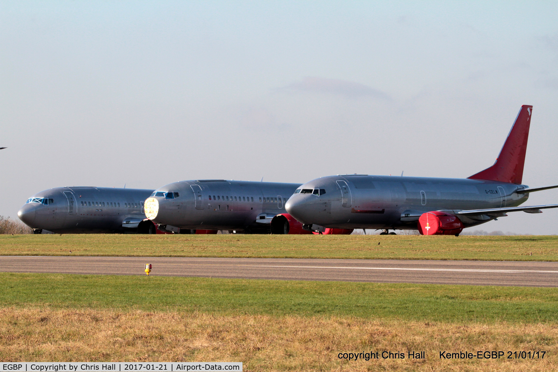 Kemble Airport, Kemble, England United Kingdom (EGBP) - ex Jet2 B737's in the scrapping area at Kemble
