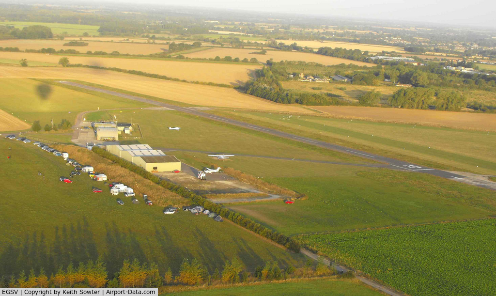 Old Buckenham Airport, Norwich, England United Kingdom (EGSV) - Looking north - taken from a hot air balloon