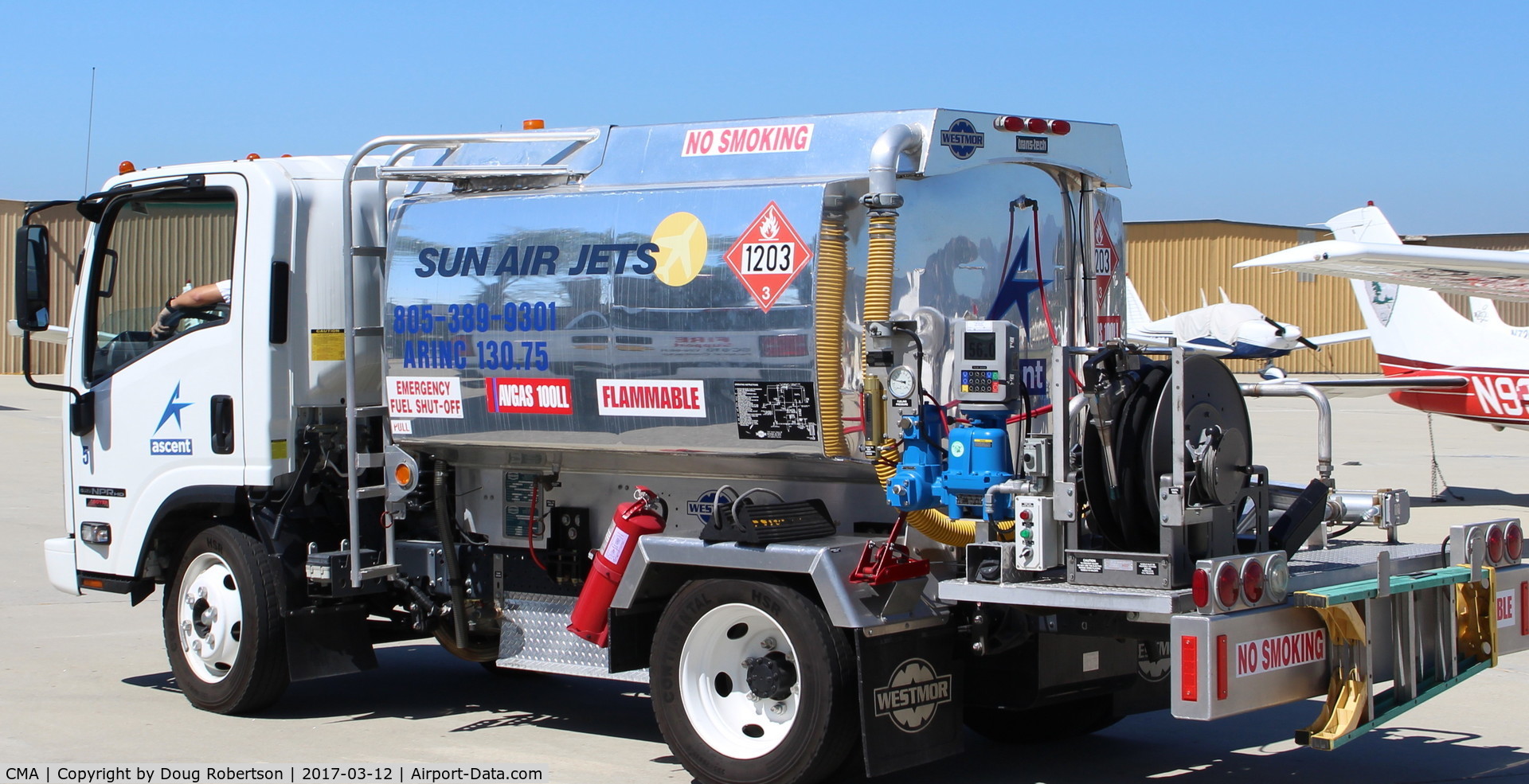 Camarillo Airport (CMA) - SUN AIR JETS 100LL Refueler, one of several options at CMA, including self-serve near the CMA Tower.