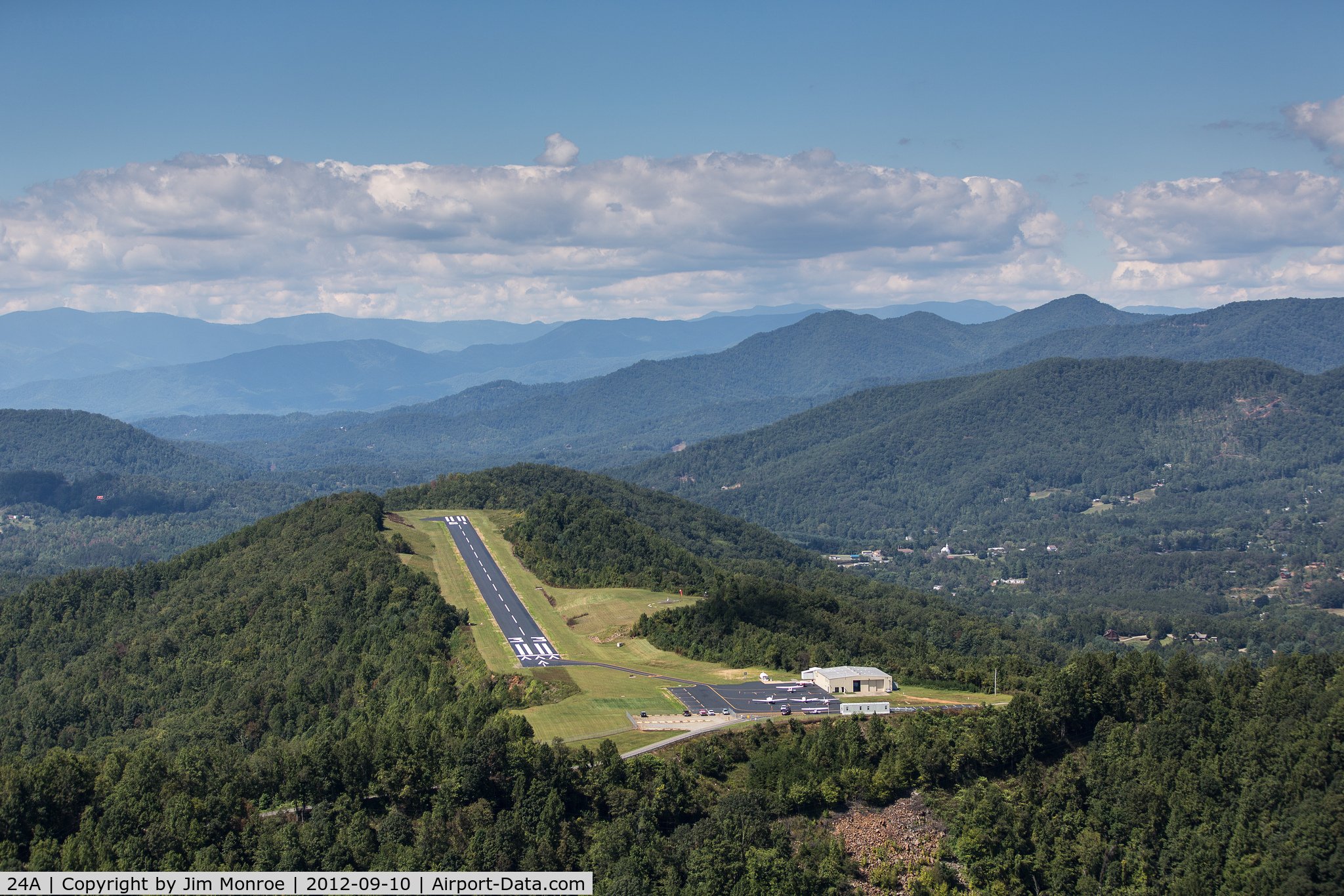 Jackson County Airport (24A) - Looking northwest on final for runway 33