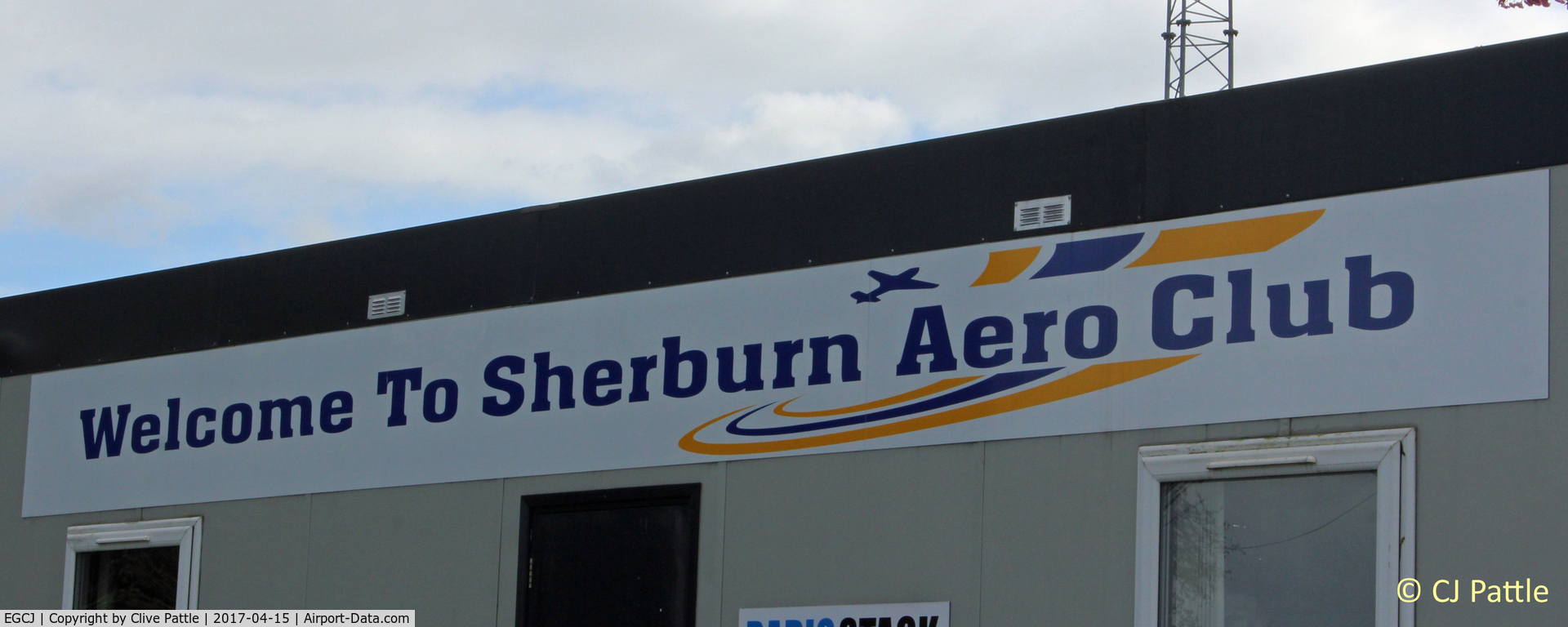 Sherburn-in-Elmet Airfield Airport, Sherburn-in-Elmet, England United Kingdom (EGCJ) - Sherburn Aero Club sign at EGCJ