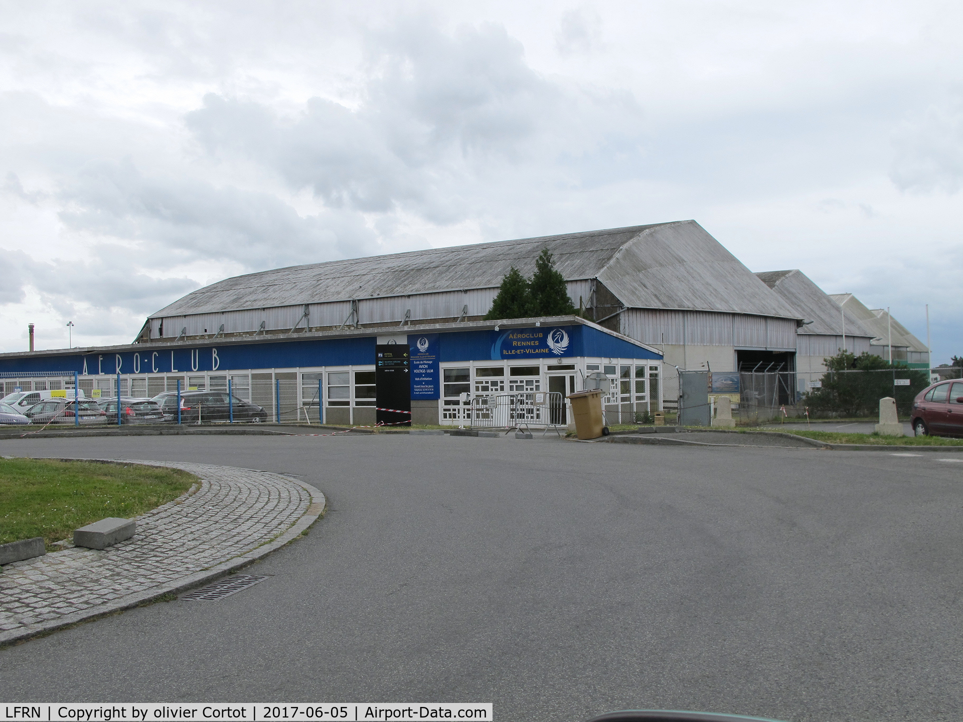 Rennes Airport, Saint-Jacques Airport France (LFRN) - the aeroclub hangars