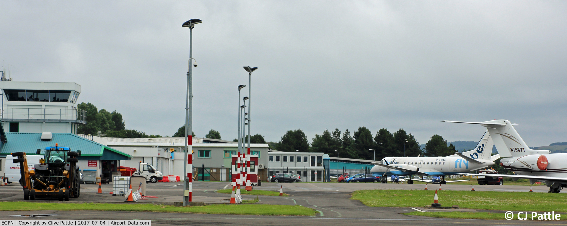 Dundee Airport, Dundee, Scotland United Kingdom (EGPN) - Dundee Terminal and apron view