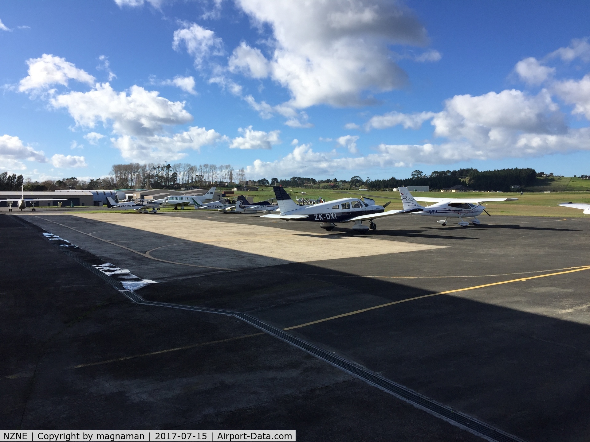 North Shore Aerodrome Airport, Auckland New Zealand (NZNE) - apron view