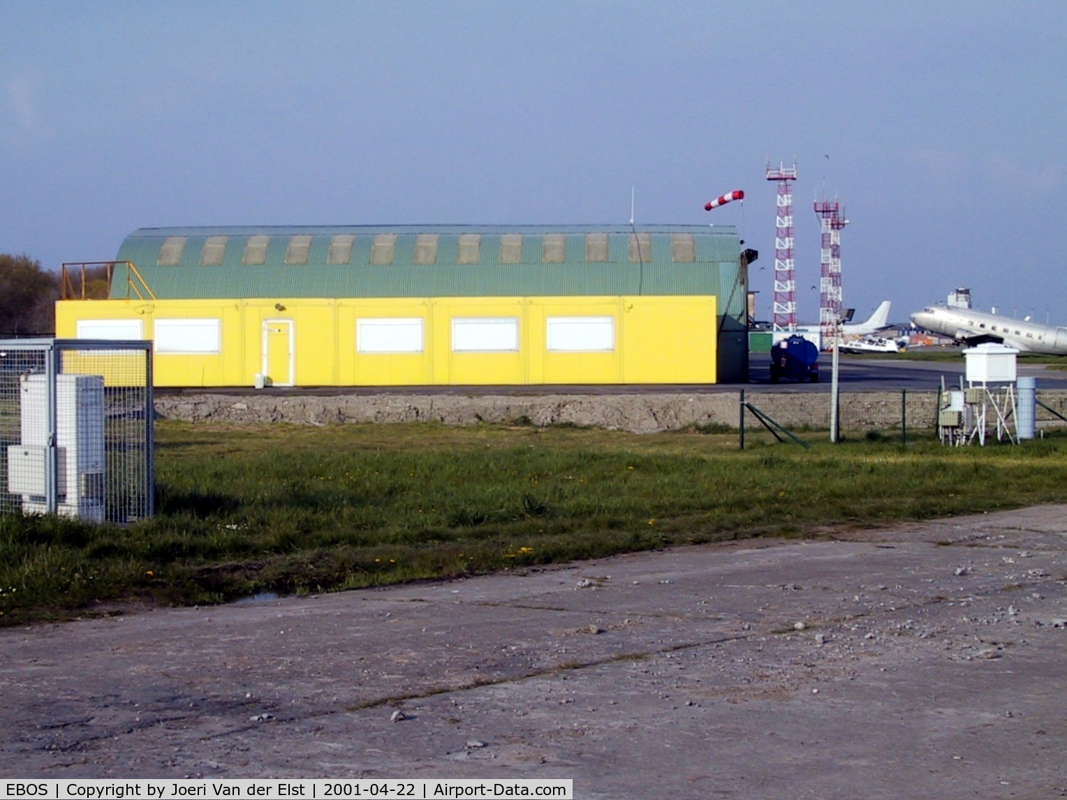 Ostend-Bruges International Airport, Ostend Belgium (EBOS) - Original office Noordzee Helikopters Vlaanderen at EBOS, LX-DKT