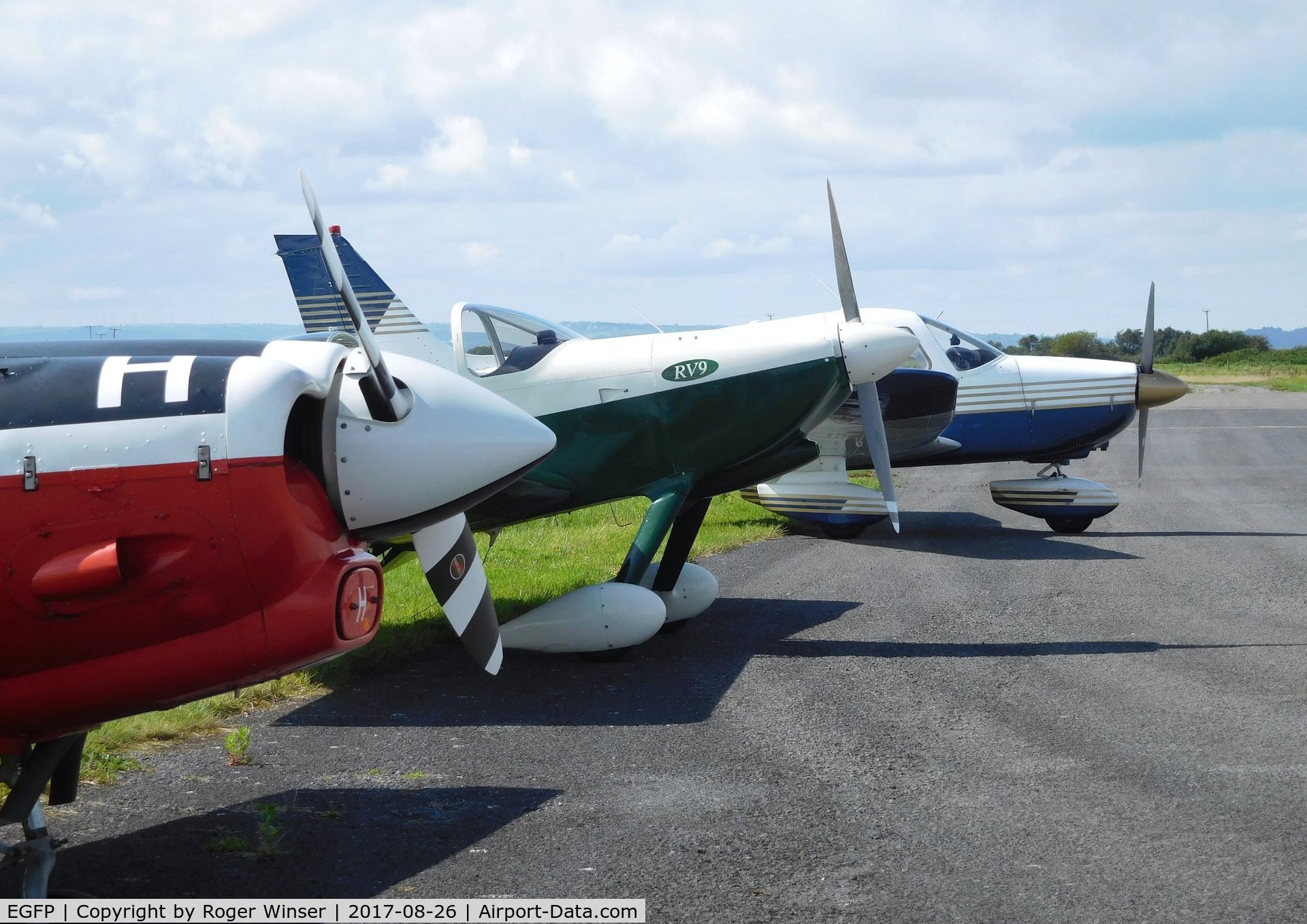 Pembrey Airport, Pembrey, Wales United Kingdom (EGFP) - Visiting aircraft at the airport.