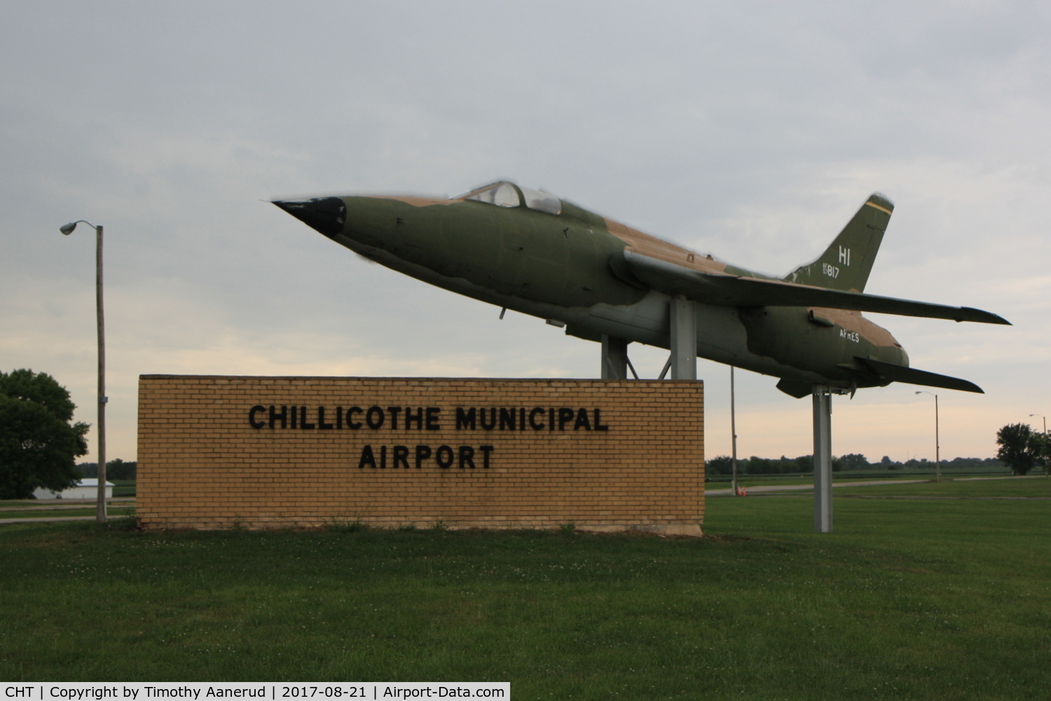 Chillicothe Municipal Airport (CHT) - 57-5817 F-105 Gate Guard