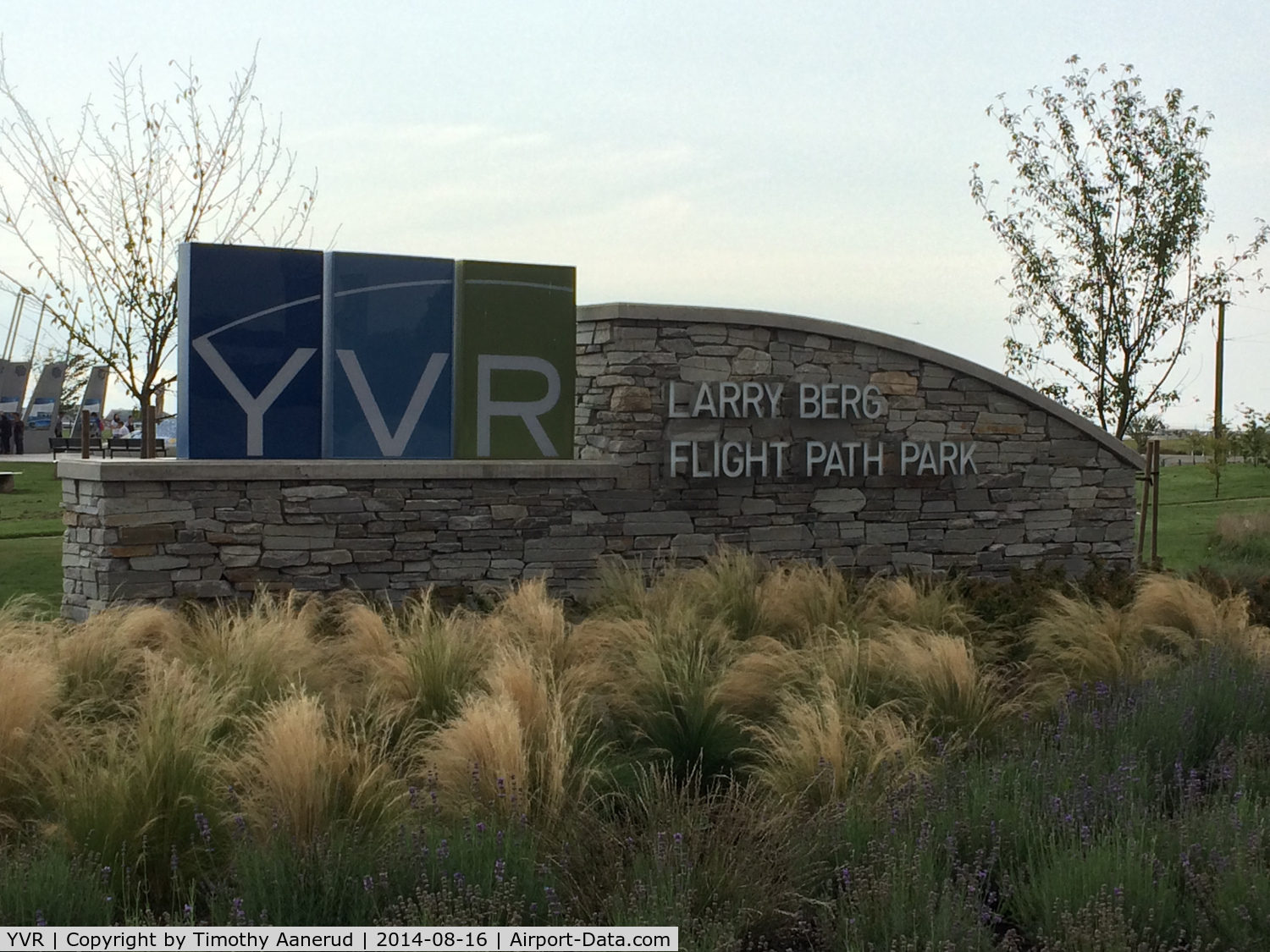 Vancouver International Airport, Vancouver, British Columbia Canada (YVR) - Larry Berg Flight Path Park sign