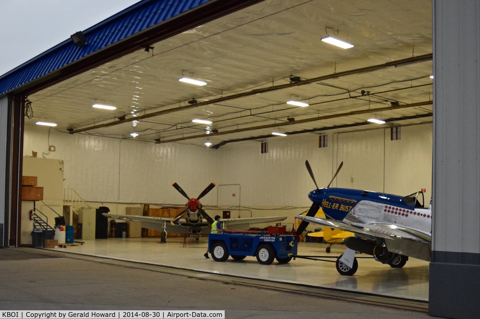 Boise Air Terminal/gowen Fld Airport (BOI) - Private hanger housing two P-51s.