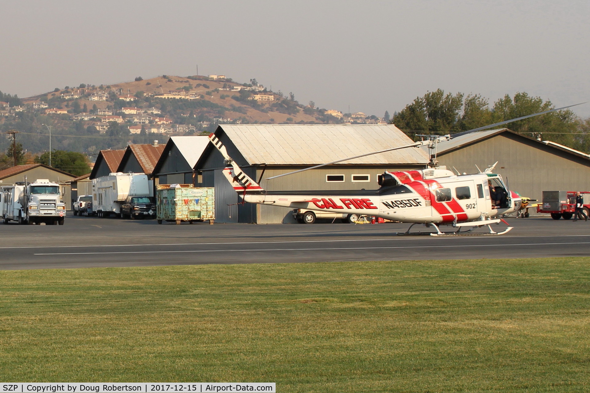 Santa Paula Airport (SZP) - N496DF 1969 Bell EH1H IROQUOIS Turboshaft (CAL FIRE 902) and tankers-100LL and Jet-A