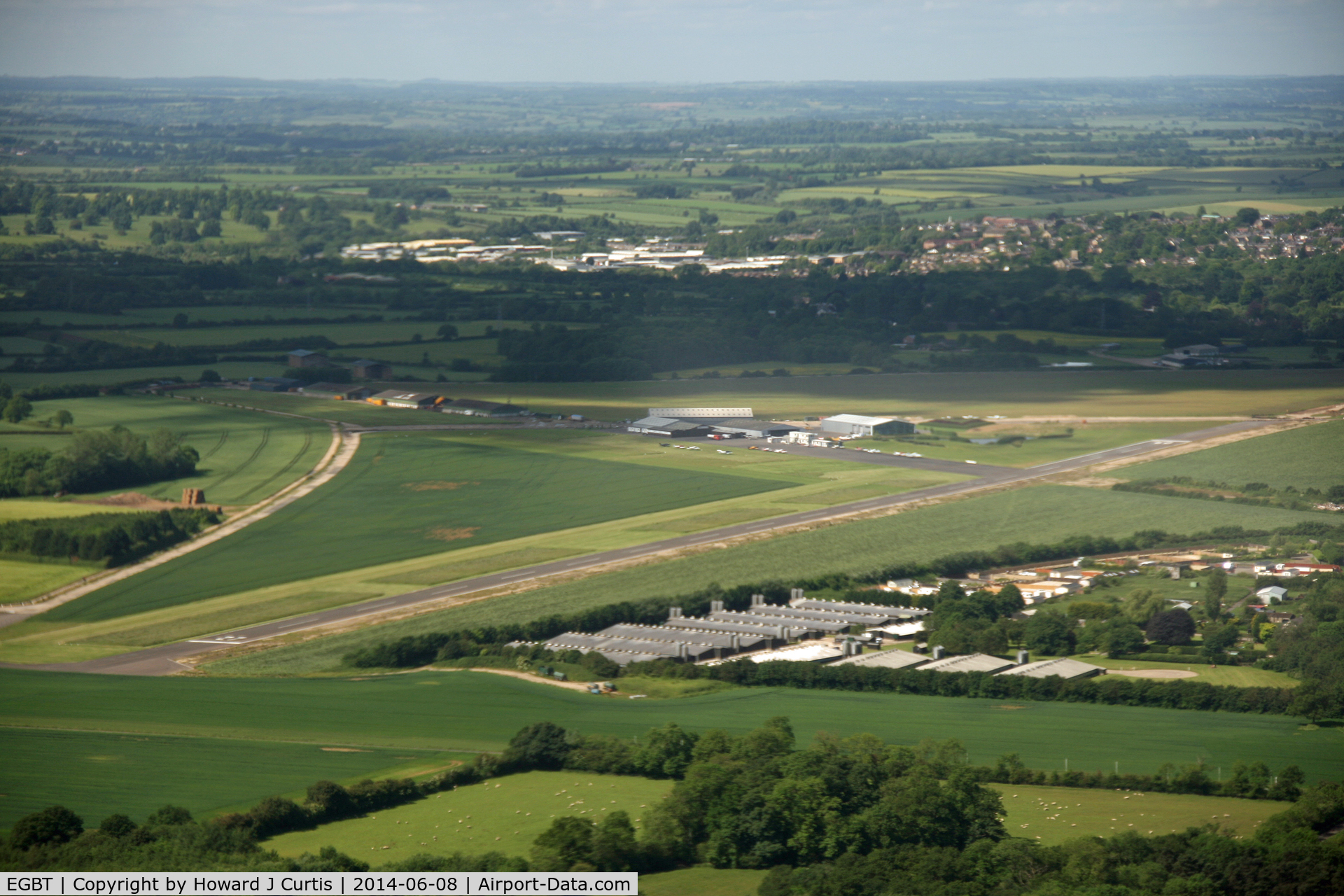 Turweston Aerodrome Airport, Turweston, England United Kingdom (EGBT) - Turweston, as seen from Bulldog G-GRRR.