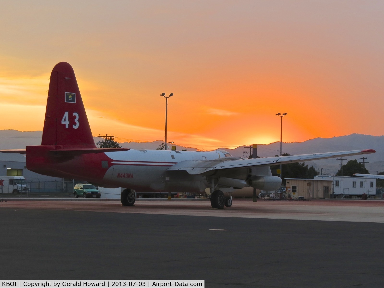 Boise Air Terminal/gowen Fld Airport (BOI) - Early morning on the NIFC ramp.