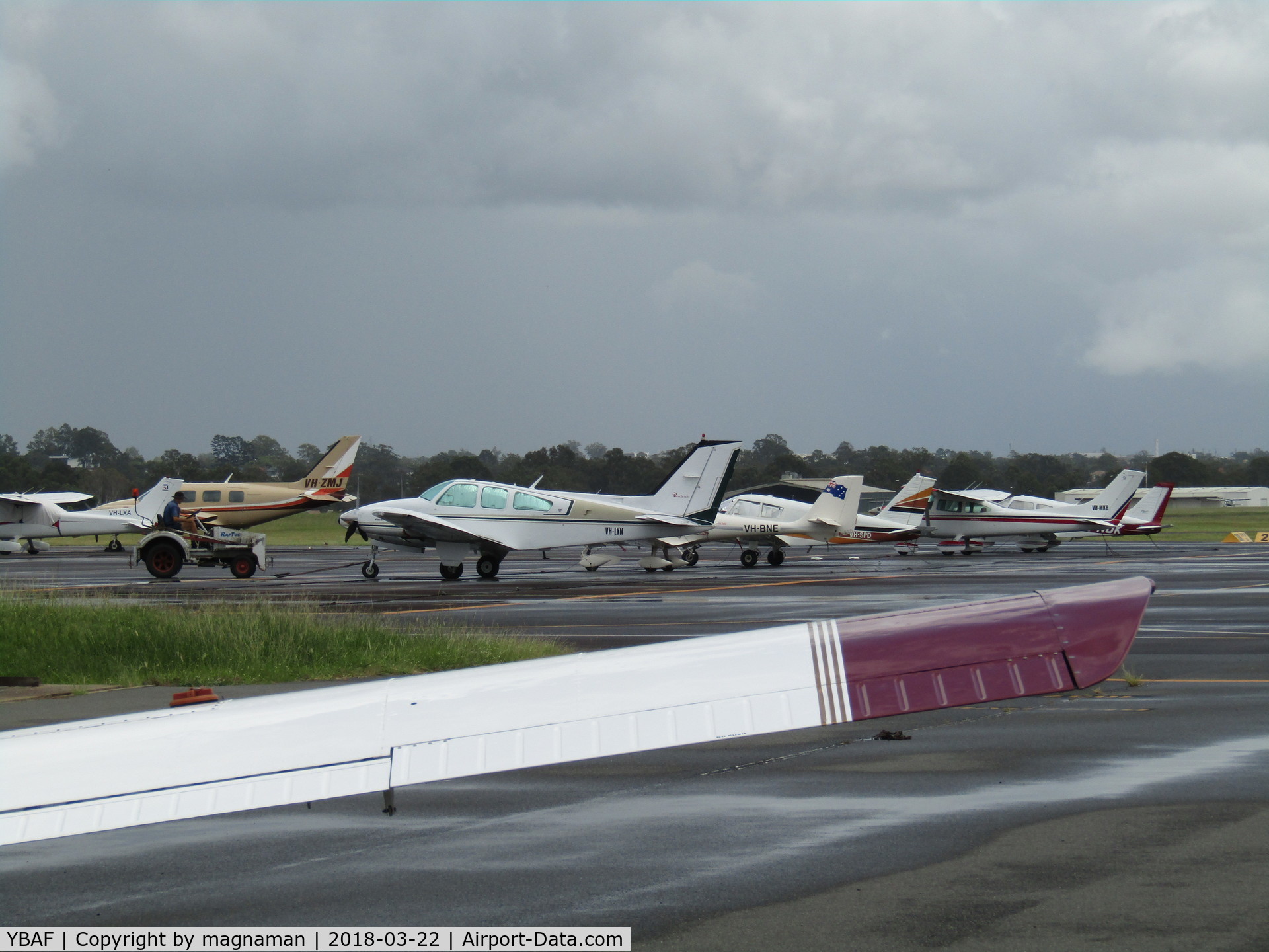 Archerfield Airport, Archerfield, Queensland Australia (YBAF) - one of many apron parking areas at this great GA field in SW Brisbane