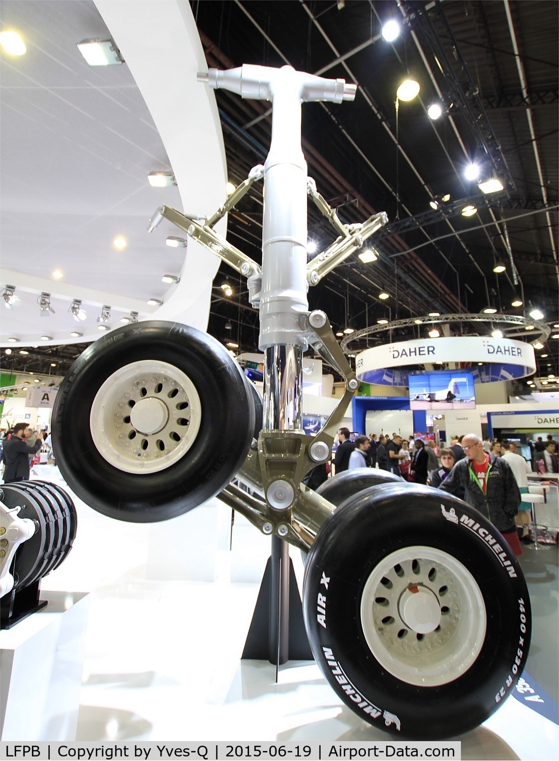 Paris Airport,  France (LFPB) - Foor-wheel Airbus A350 main landing gear, Paris-Le Bourget Air Show 2015